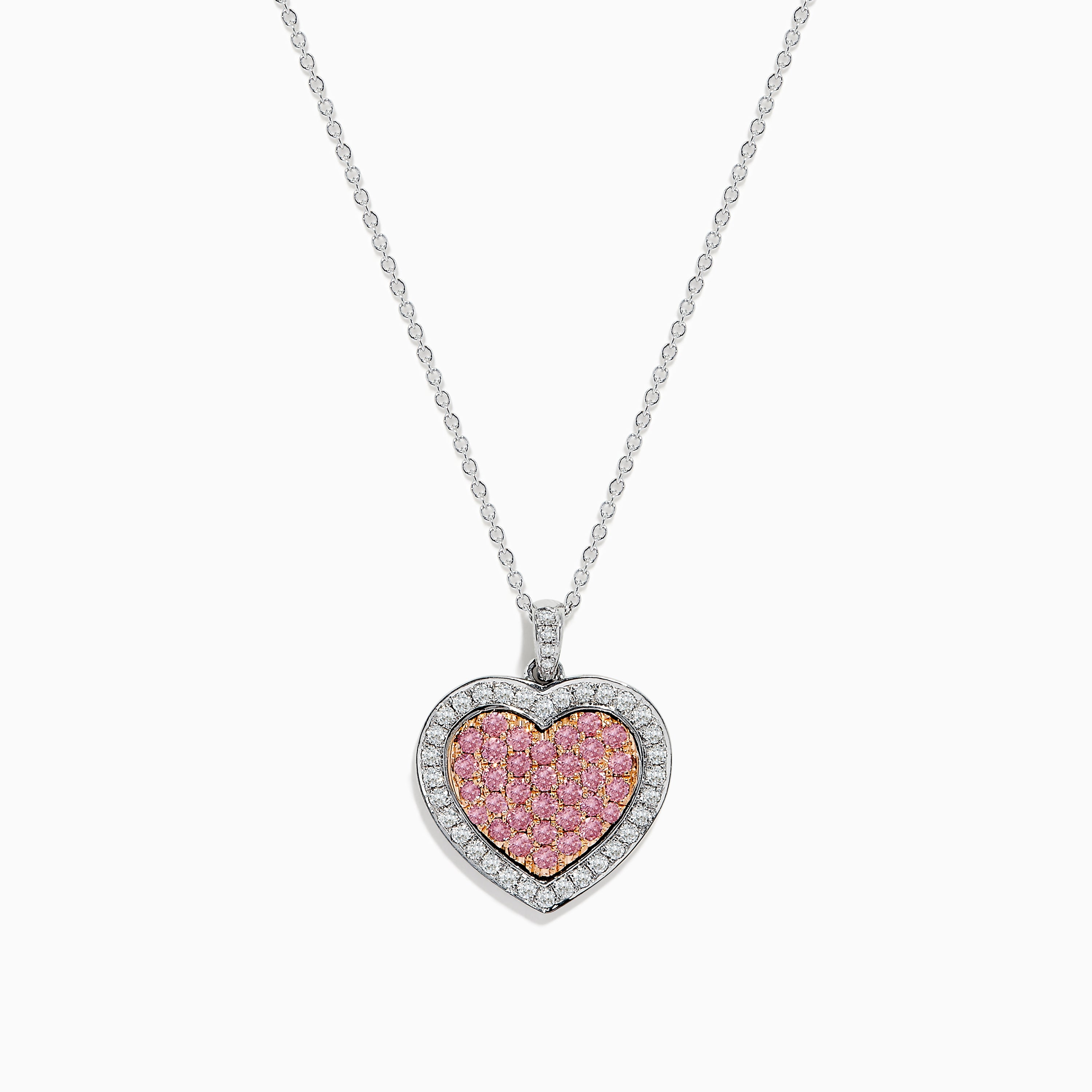 Effy D'Oro by Diamond Pave Diamond Heart Pendant (3/4 ct. t.w.) in 14k Gold  or 14k Rose Gold - ShopStyle Fine Necklaces