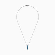 The Bella Bleu 14K White Gold Blue and White Diamond Pendant (0.62 TCW) features Effys signature style with round gemstones bordered by clear stones on a delicate white gold chain for an elegant touch.