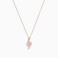 The Novelty 14K Rose Gold Diamond Music Note Pendant features a sparkling diamond-encrusted music note on a delicate rose gold chain, displayed on a white background.