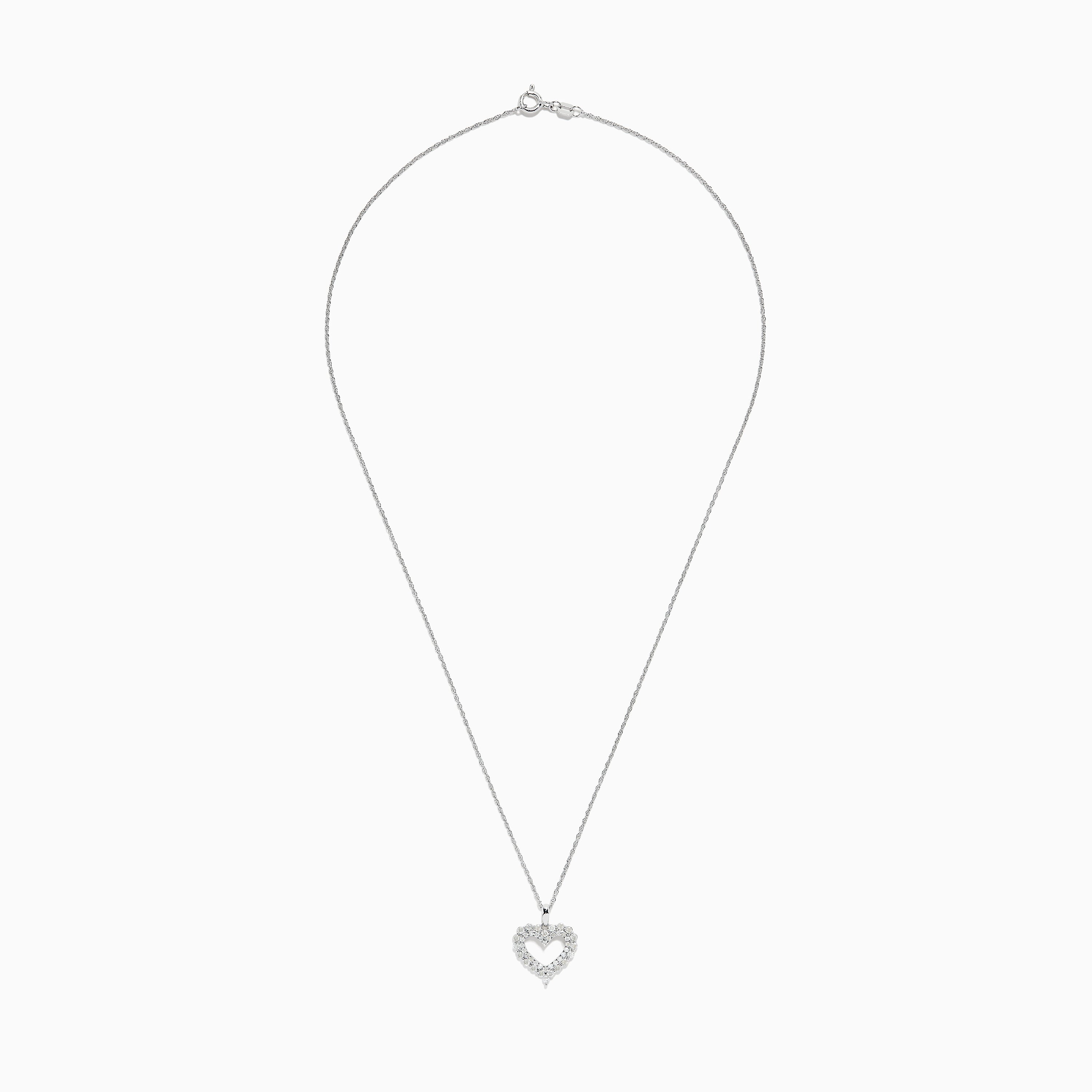 925 Sterling Silver Diamond Heart Pendant – effyjewelry.com