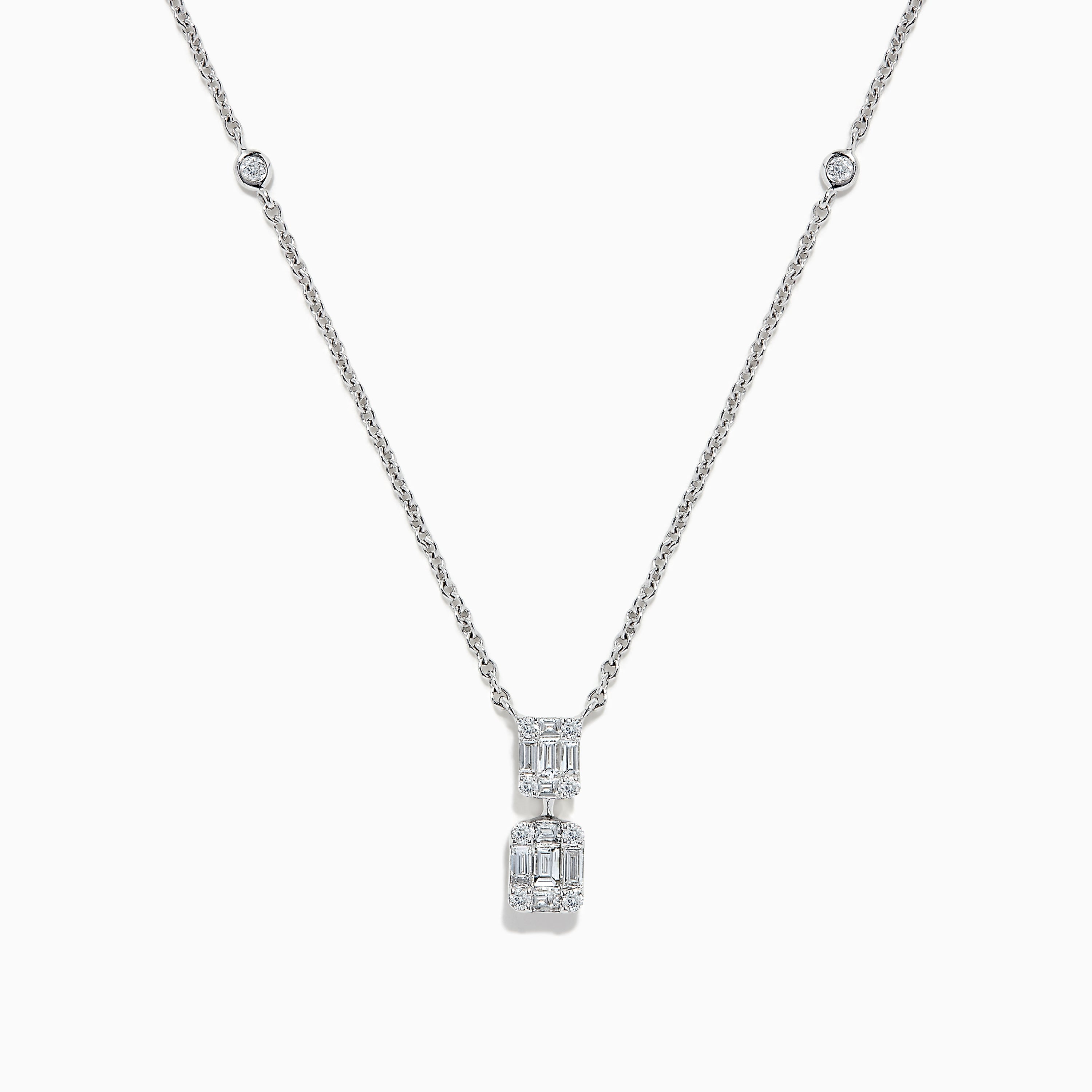 Effy Classique 14K White Gold Diamond Necklace, 0.66 TCW