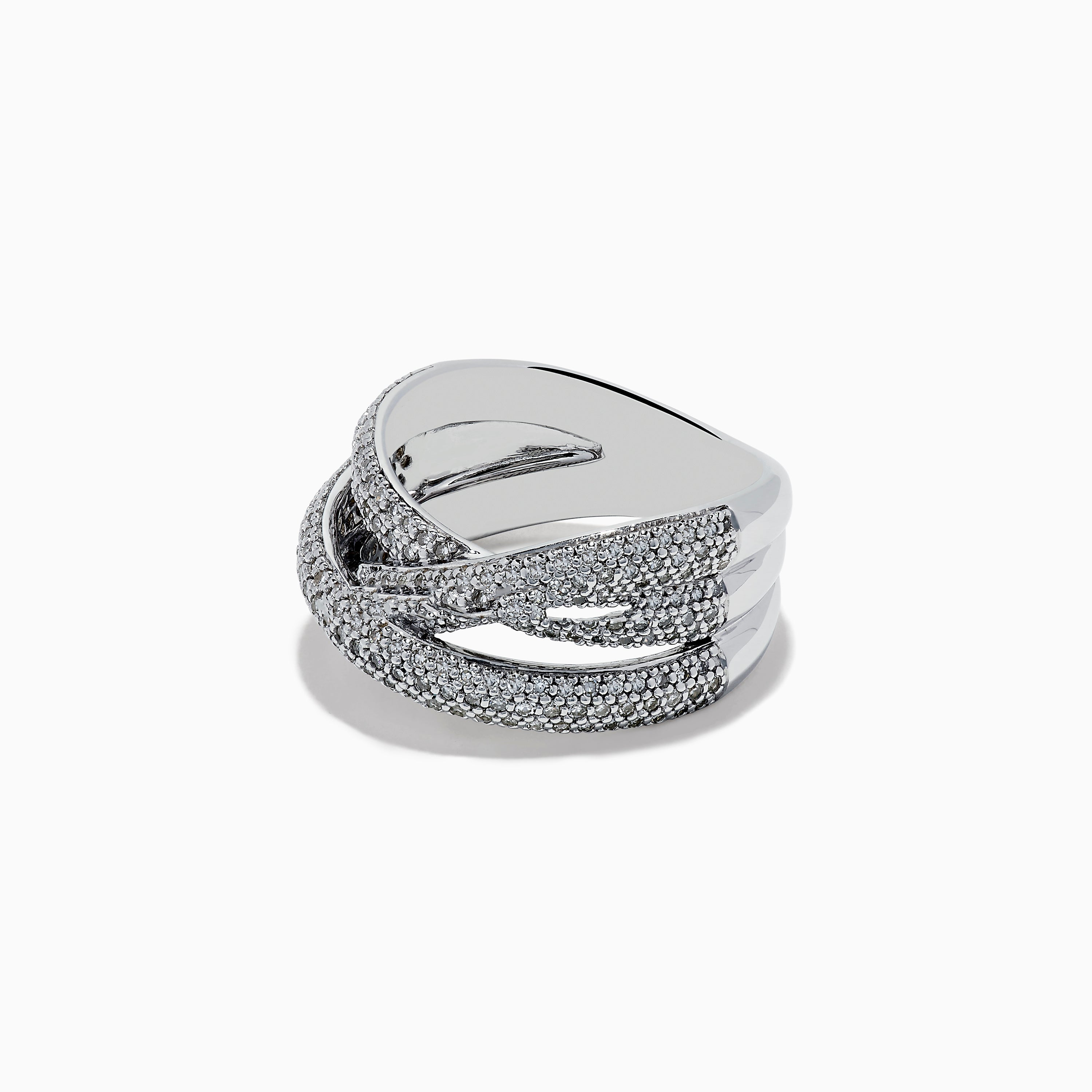 925 Sterling Silver Diamond Crossover Ring – effyjewelry.com