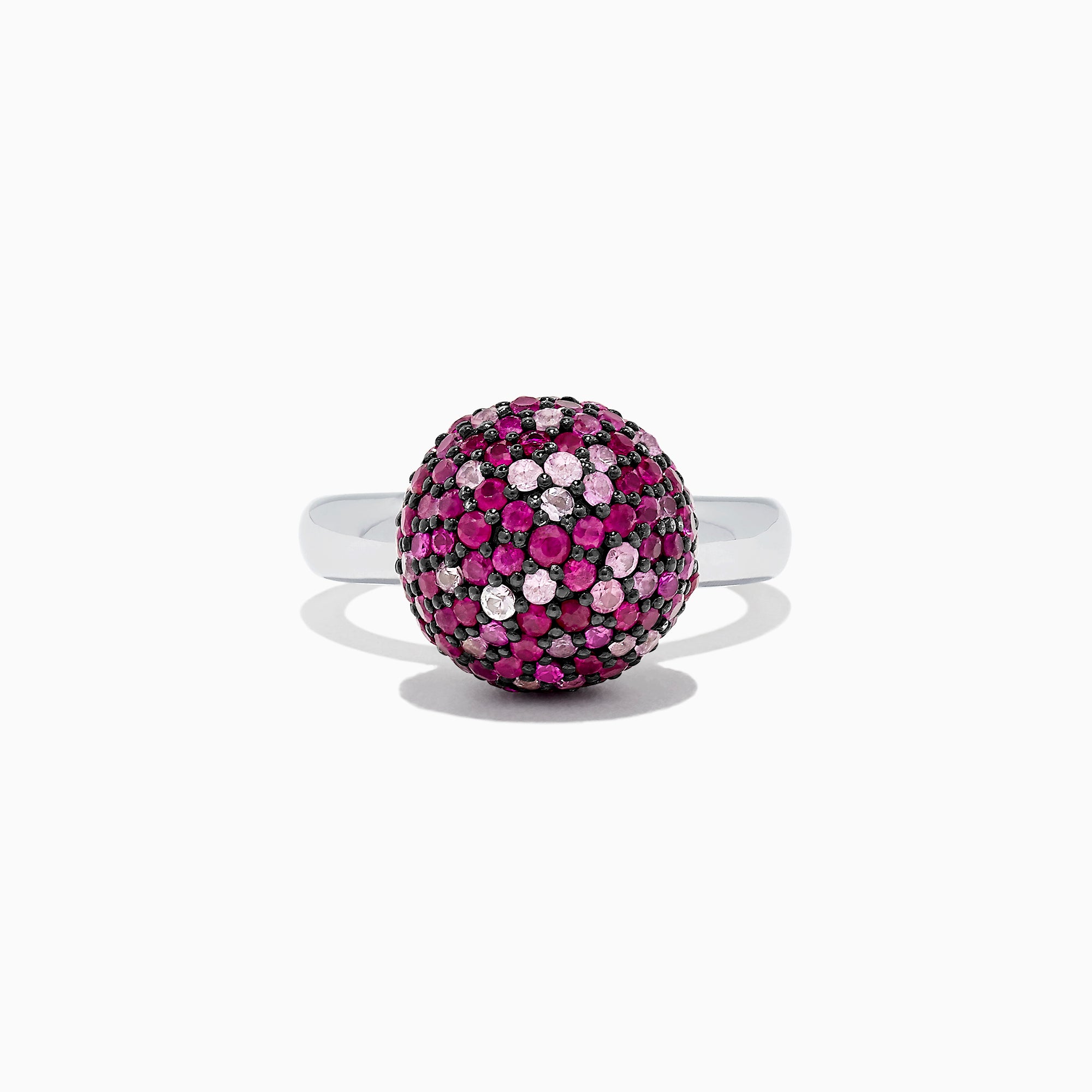 Effy Splash Sterling Silver Pink Sapphire Ball Ring, 2.70 TCW