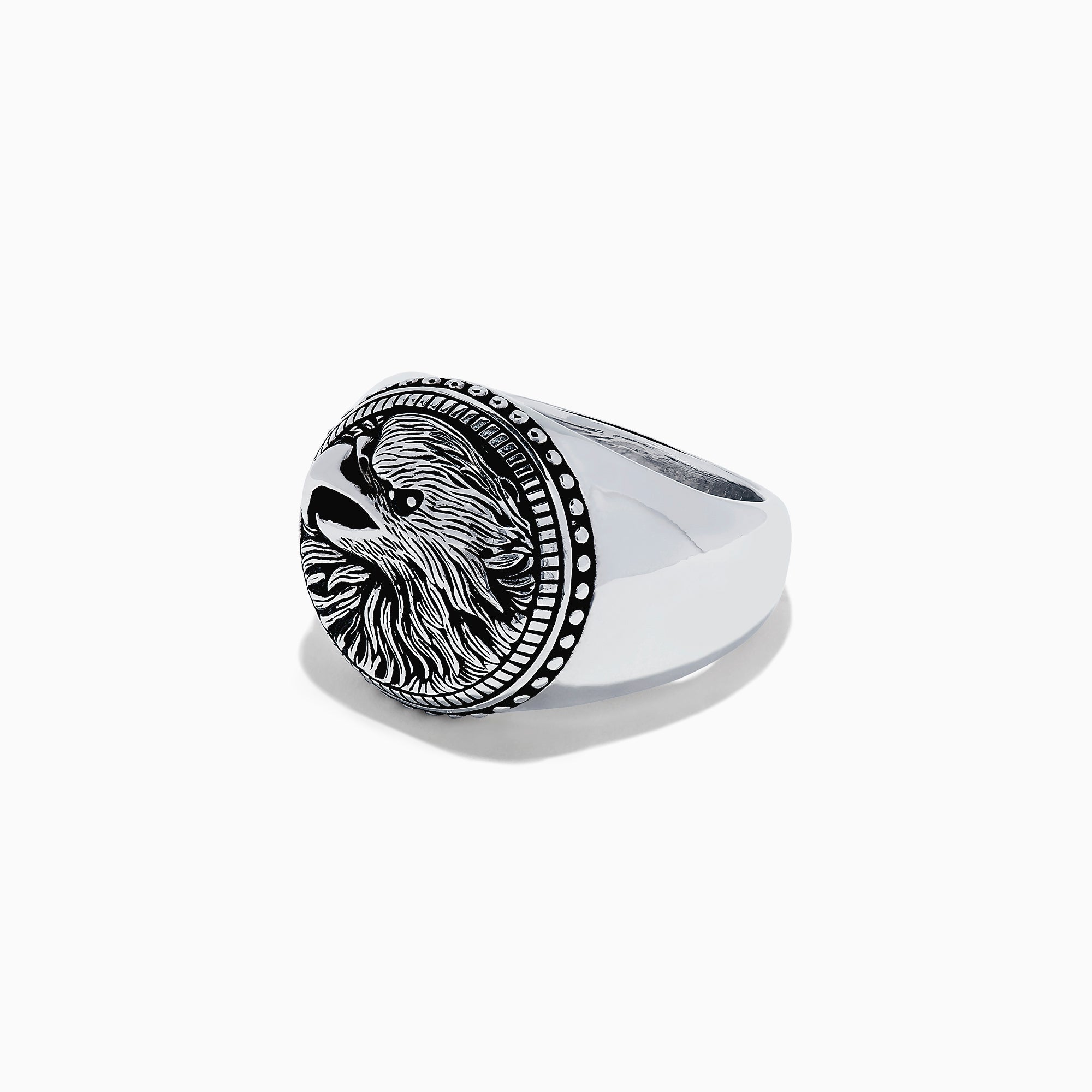 Effy Men's Sterling Silver Black Spinel Eagle Ring, 0.01 TCW ...