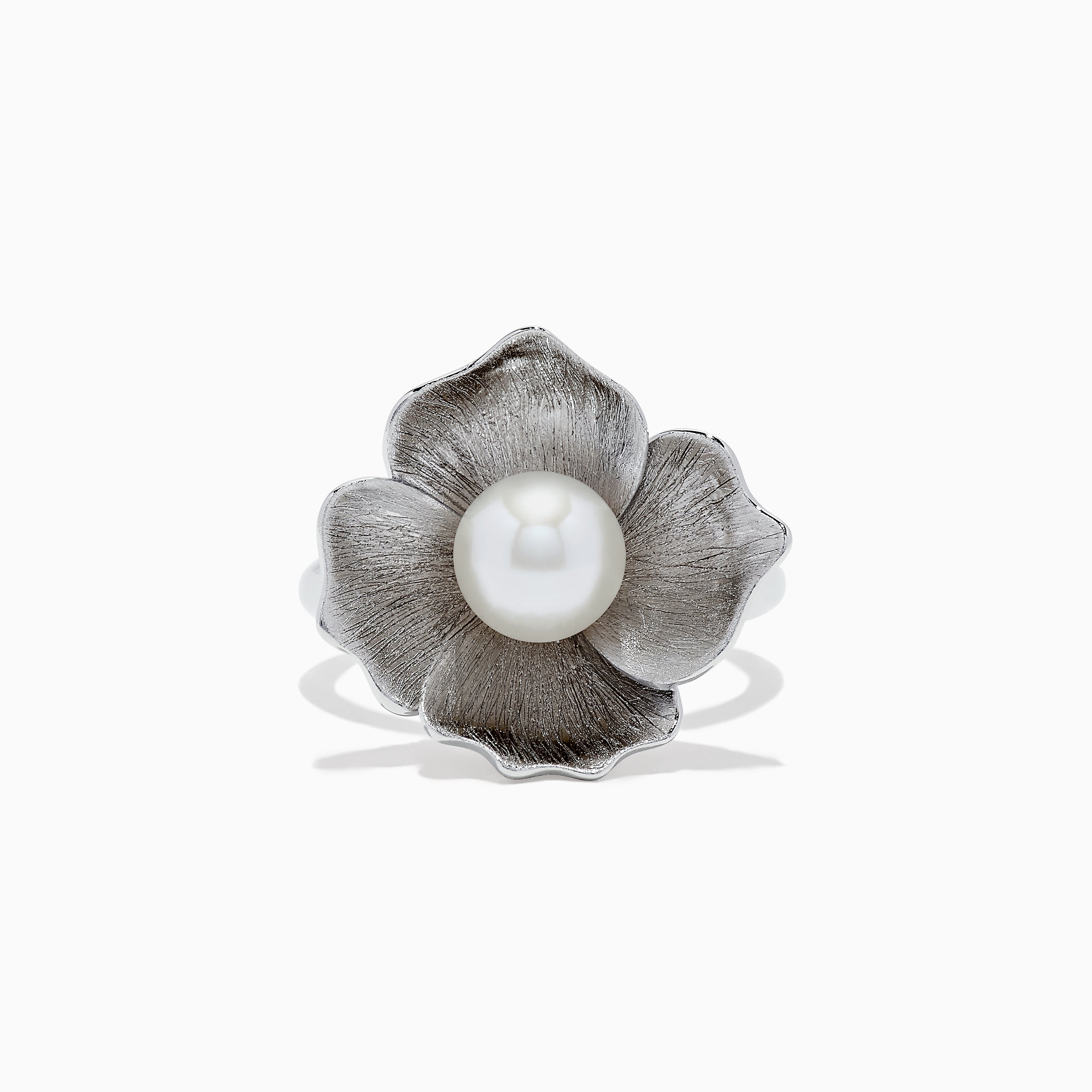  .925 Sterling Silver 10mm Round Filigree Flower Pearl
