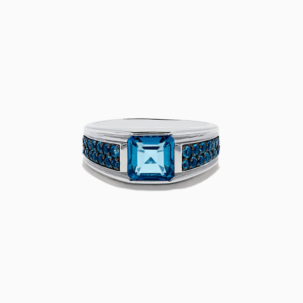 Buy Turkish Handmade 925 Sterling Silver Jewelry Blue Topaz Stone Men's Ring  All Size,gift for Men Online in India - Etsy