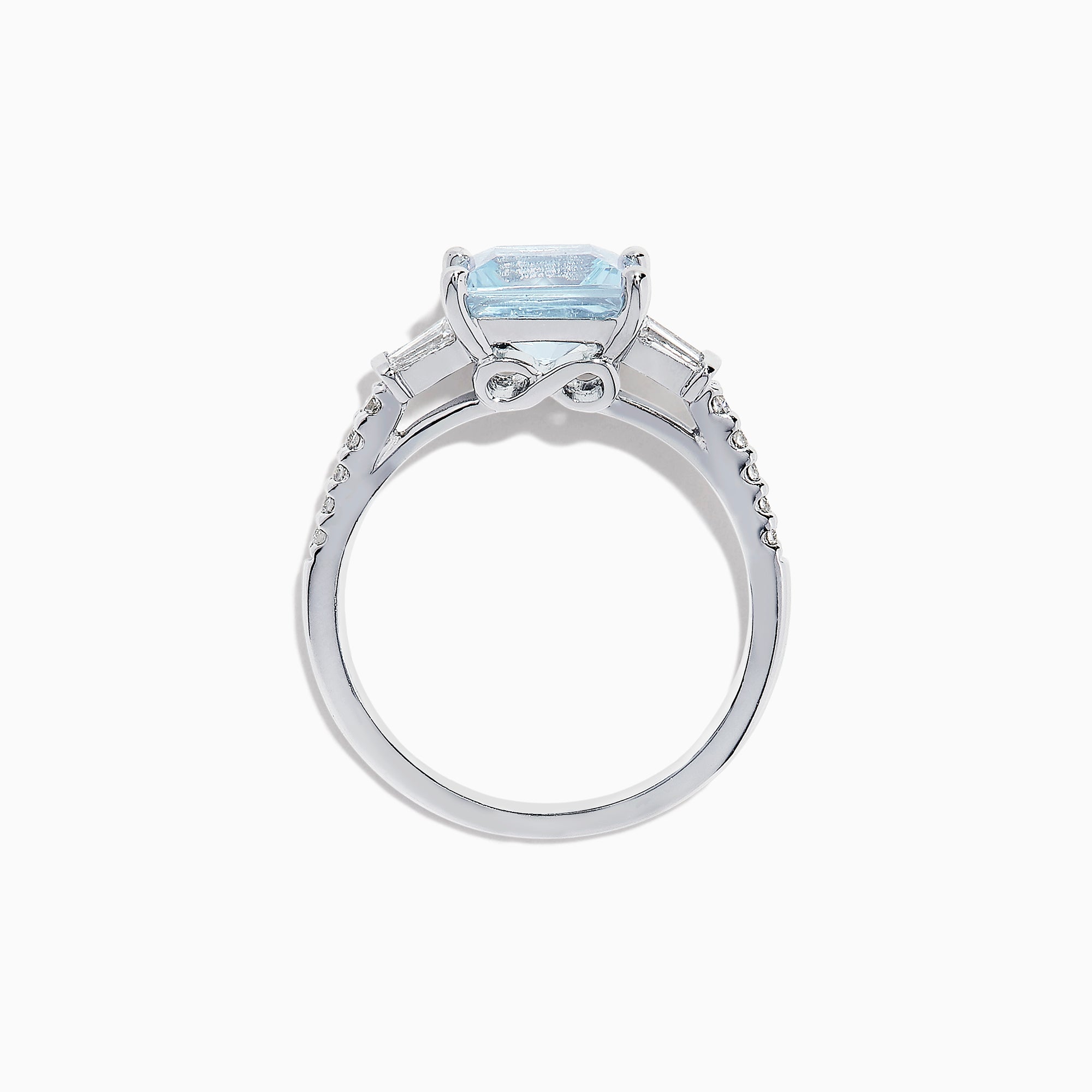 Effy Aquarius 14K White Gold Aquamarine and Diamond Ring, 2.41 TCW