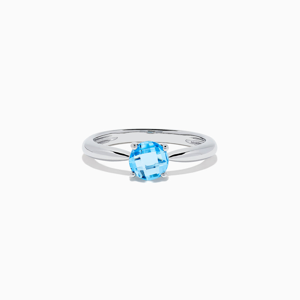 Effy Ocean Bleu 14K White Gold Blue Topaz Ring, 1.00 TCW