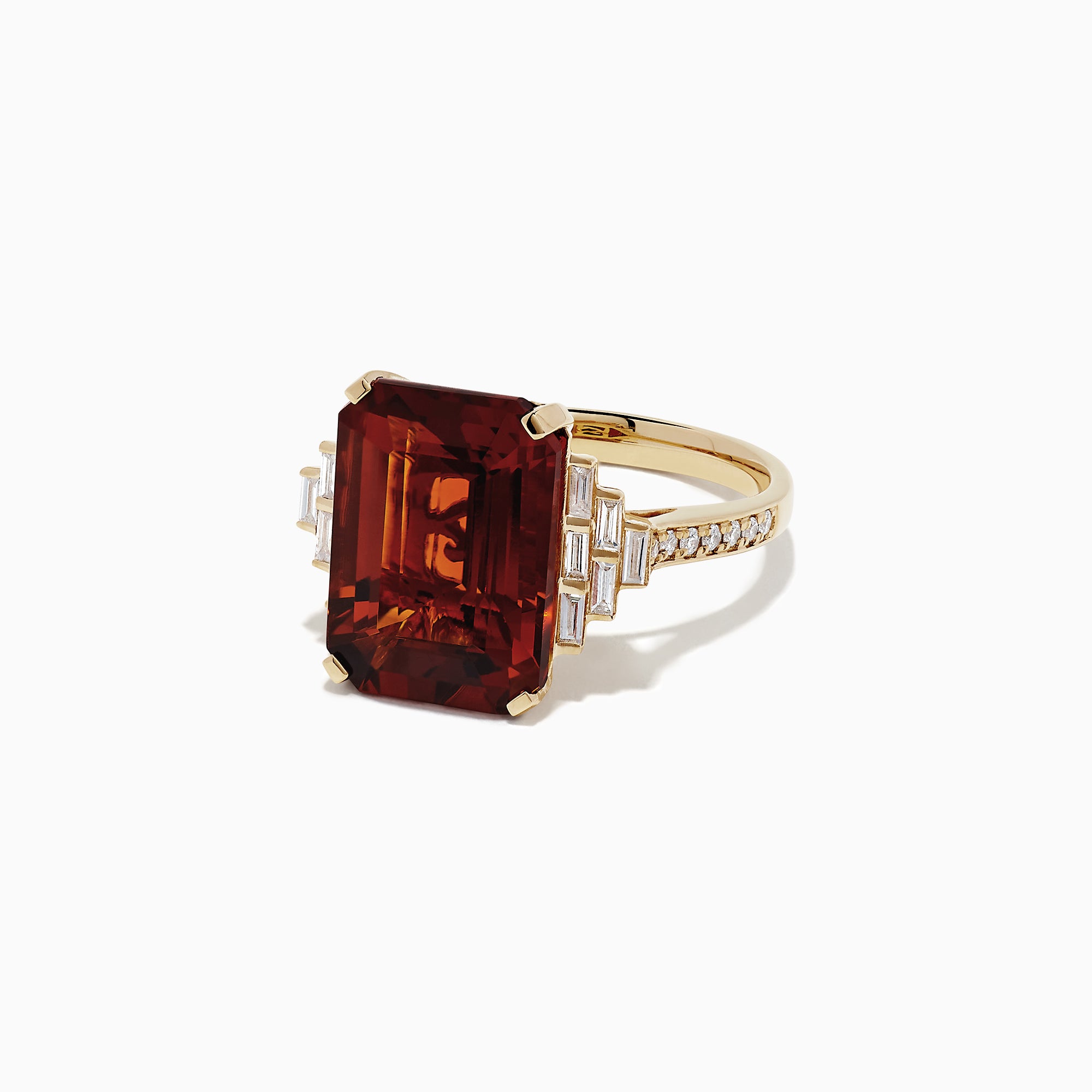 Effy Sunset 14K Yellow Gold Citrine and Diamond Cocktail Ring, 7.67 TCW