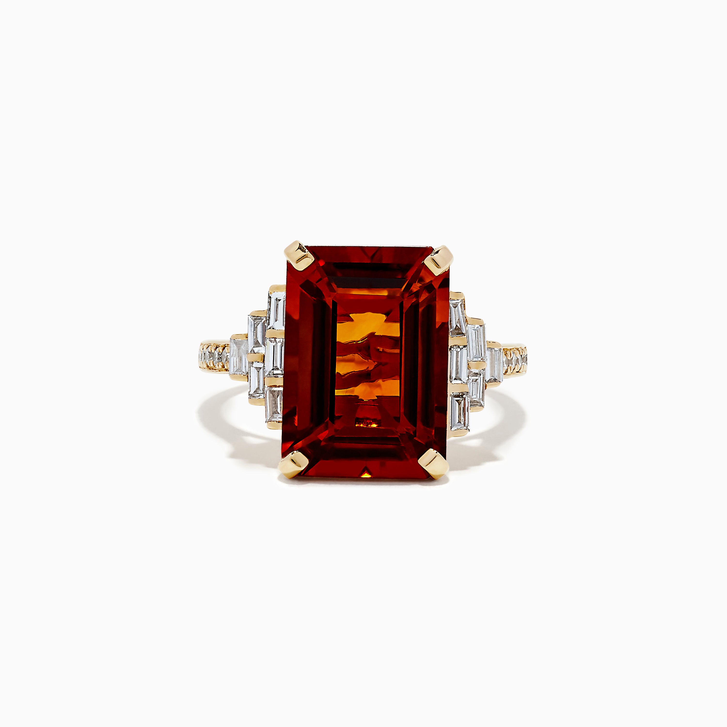 Effy 14K Yellow Gold Citrine and Diamond Cocktail Ring