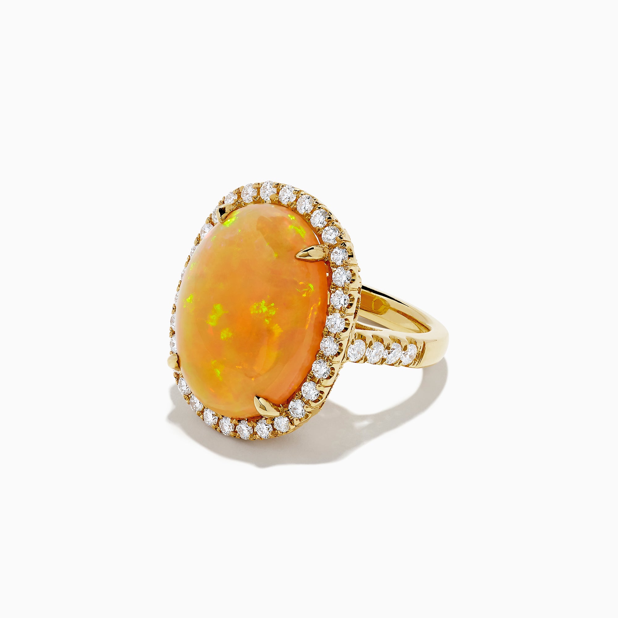 Effy 18K Yellow Gold Opal and Diamond Cocktail Ring, 15.85 TCW