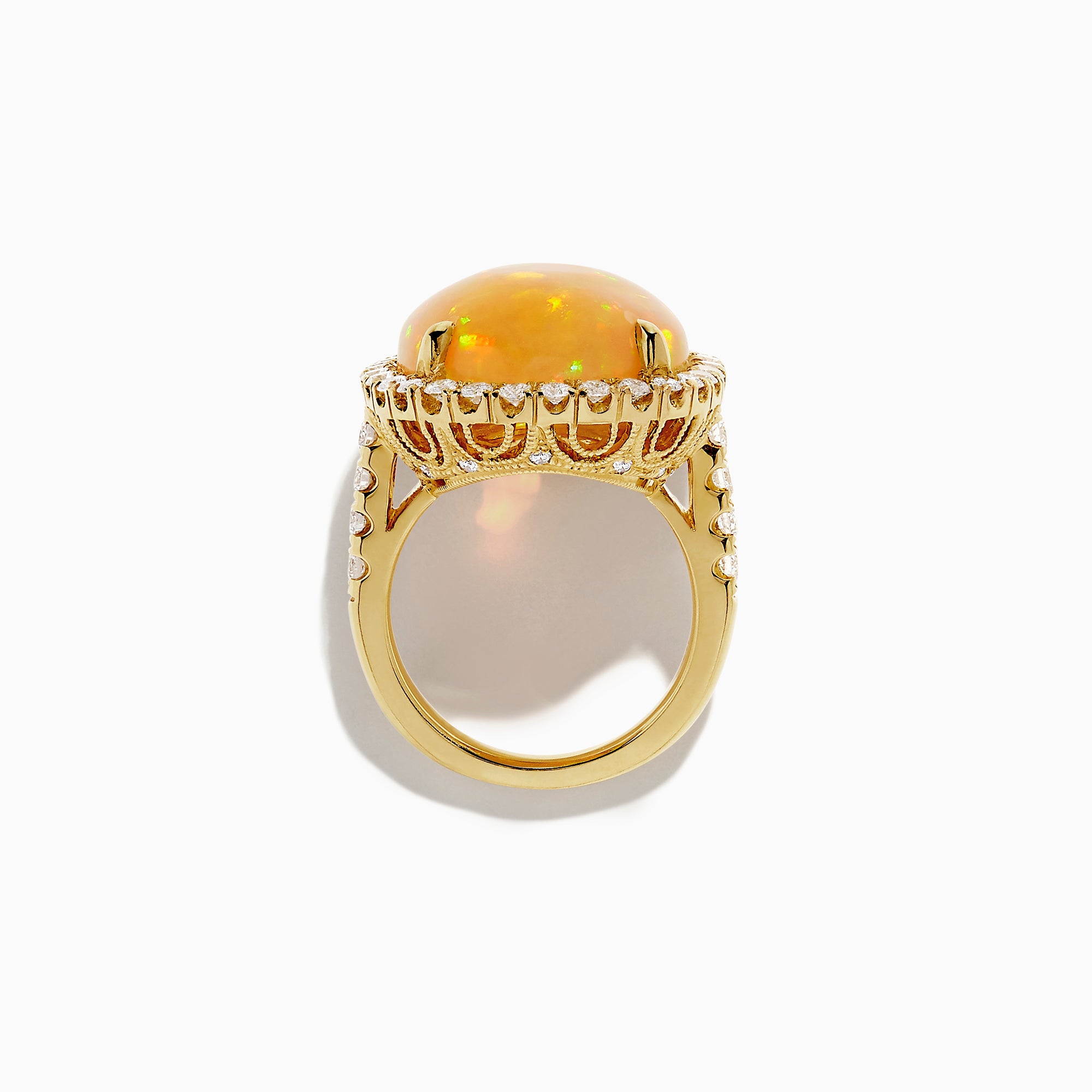 Effy 18K Yellow Gold Opal and Diamond Cocktail Ring, 15.85 TCW