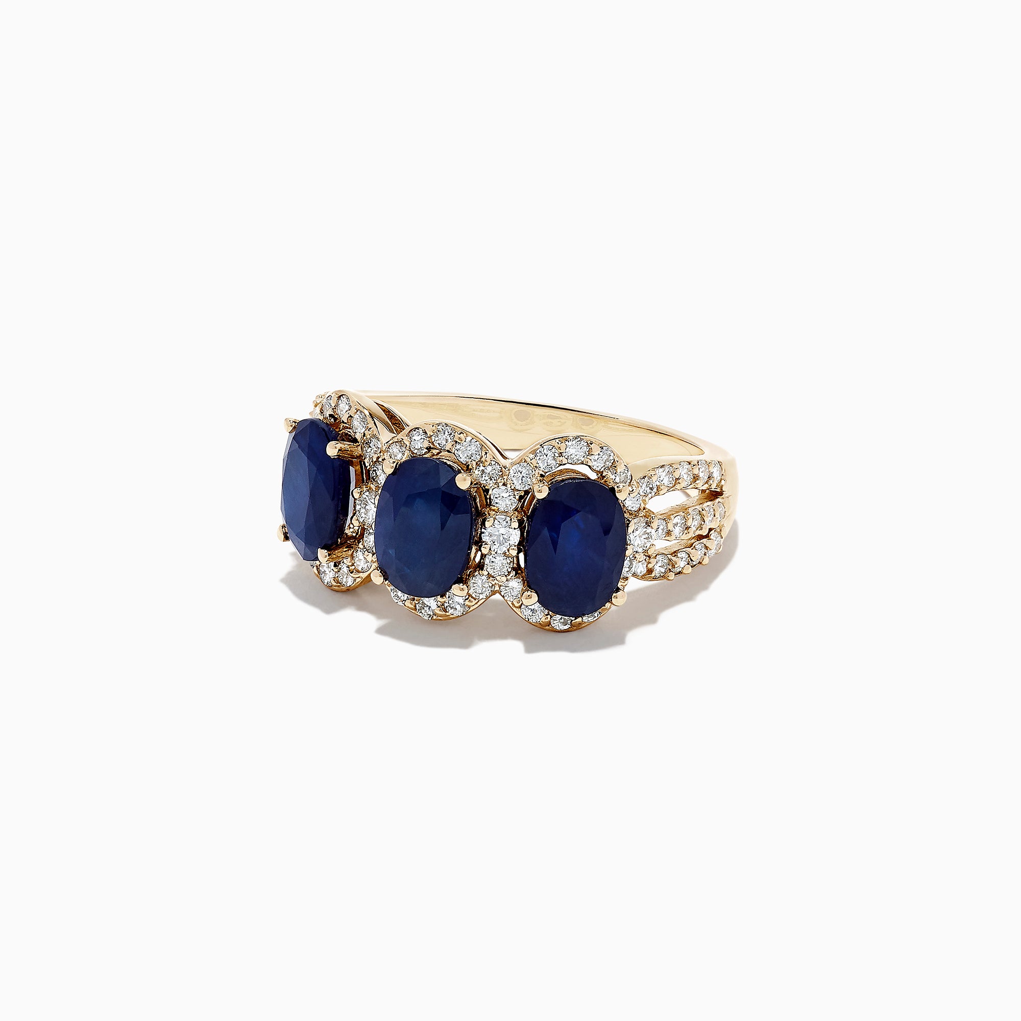 Effy Royale Bleu 14K Yellow Gold Sapphire and Diamond Ring, 3.07 TCW