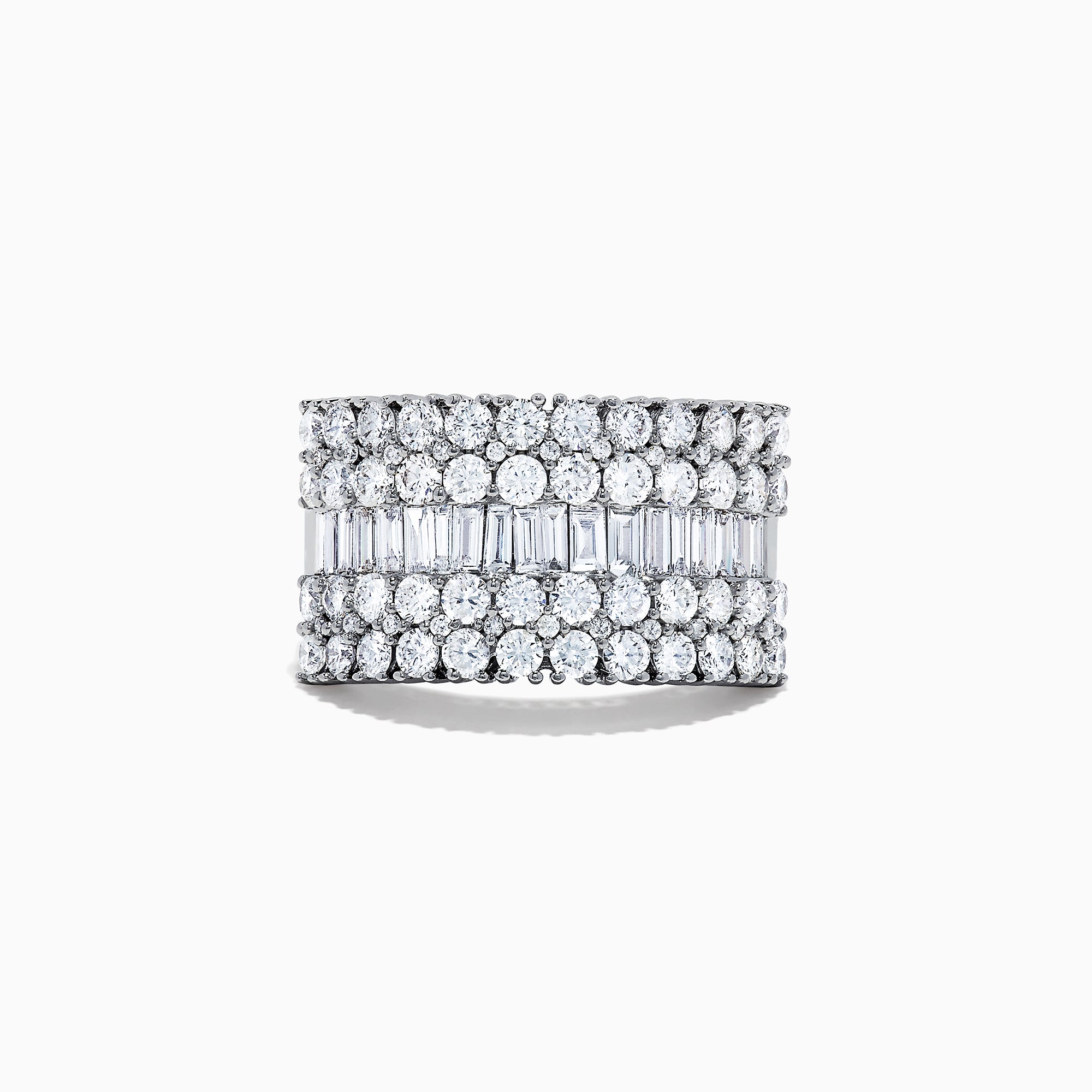 Effy Classique 14K White Gold Diamond Wide Band Ring, 2.47 TCW