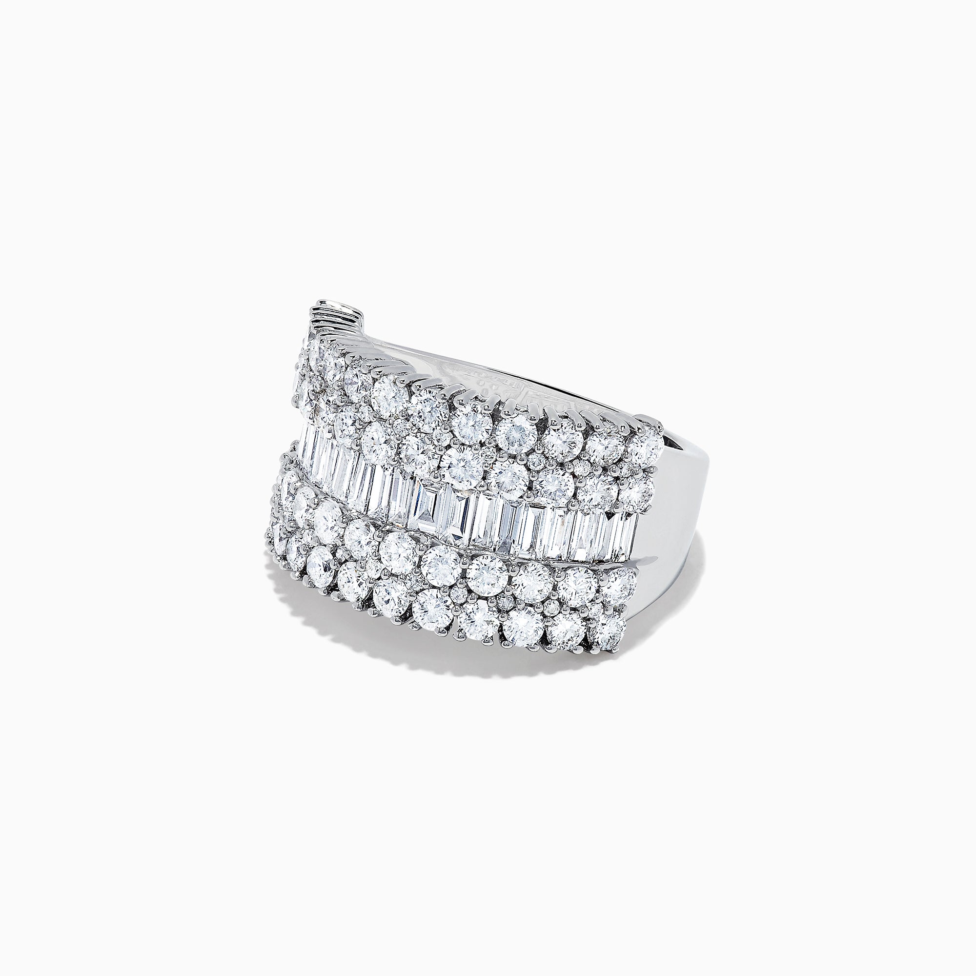 Effy Classique 14K White Gold Diamond Wide Band Ring, 2.47 TCW