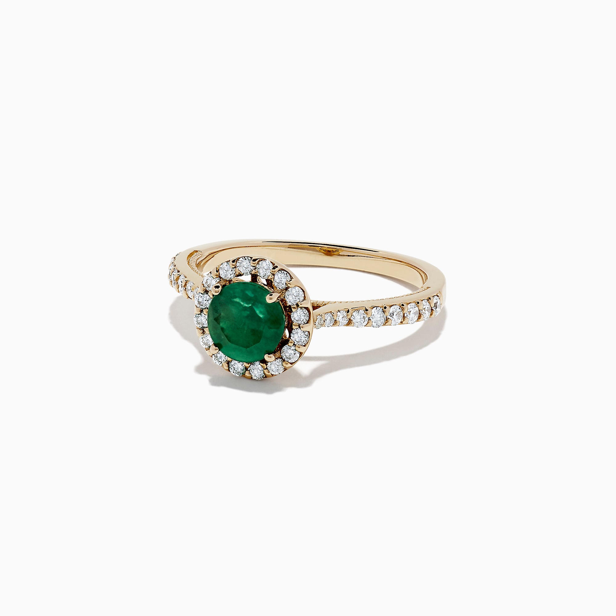 Effy Brasilica 14K Yellow Gold Emerald and Diamond Ring, 1.17 TCW