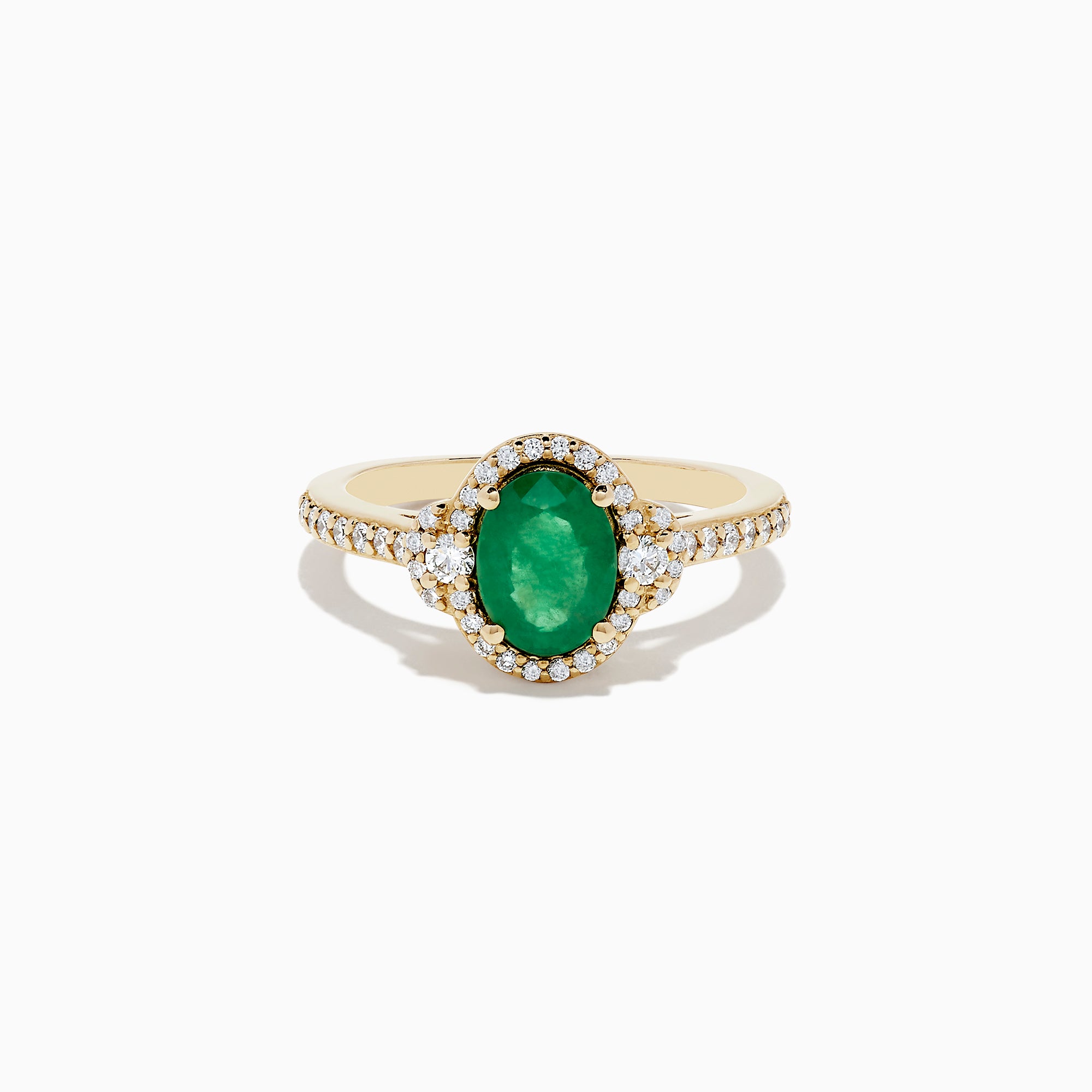 Effy Brasilica 14K Yellow Gold Emerald and Diamond Ring, 1.55 TCW