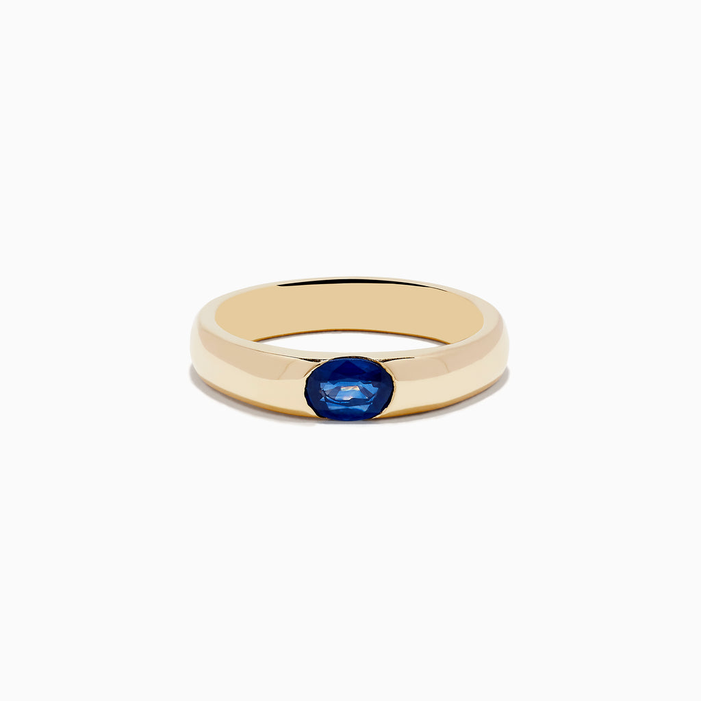 Effy Men's 14K Yellow Gold Blue Sapphire Ring
