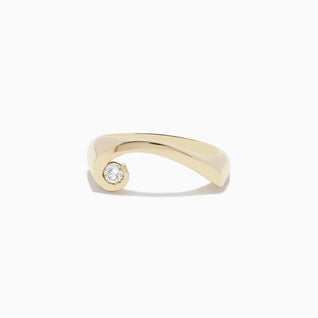 Effy D'Oro 14K Yellow Gold Diamond Swirl Ring