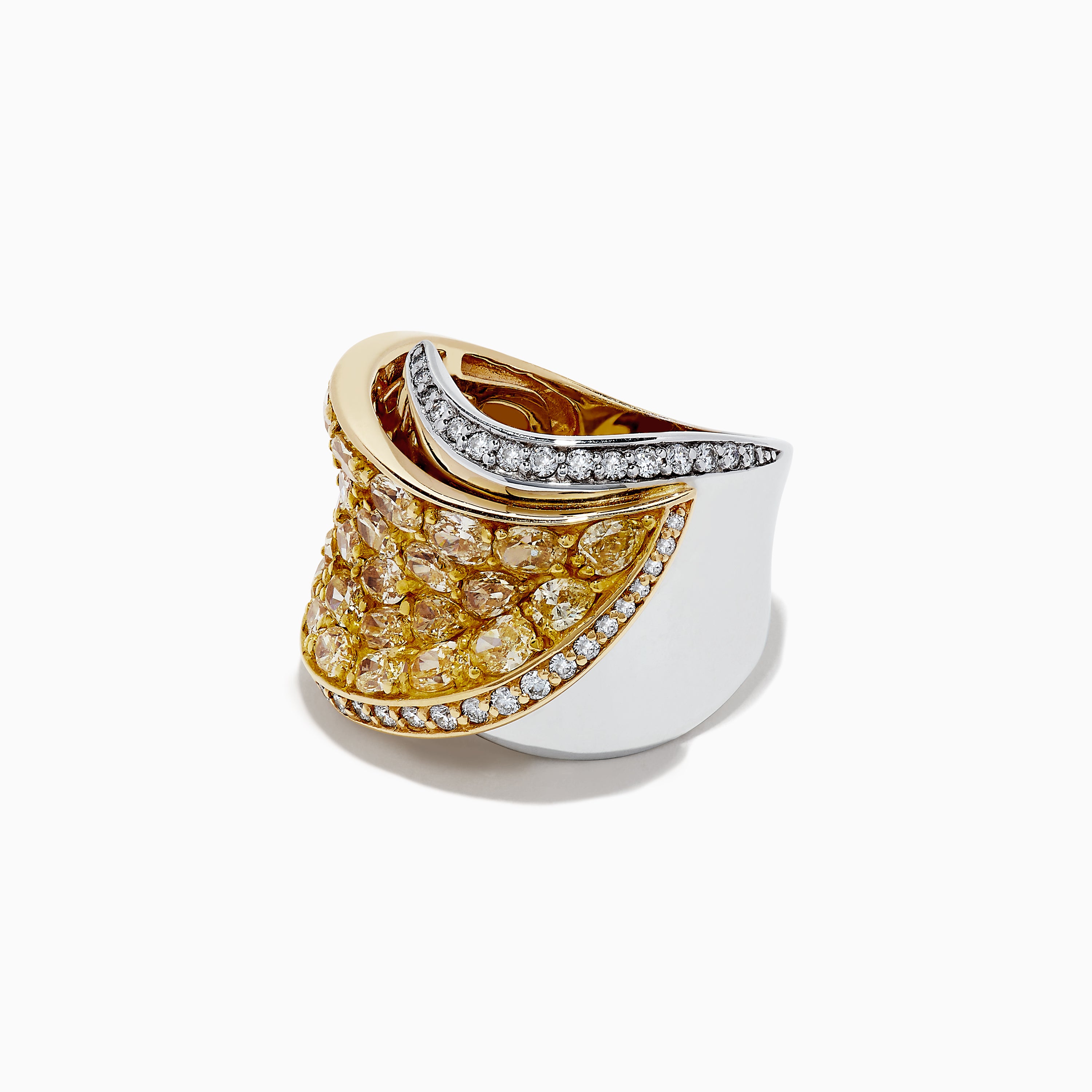 Effy Limited Edition 14K Gold Yellow and White Diamond Ring, 3.25 TCW 