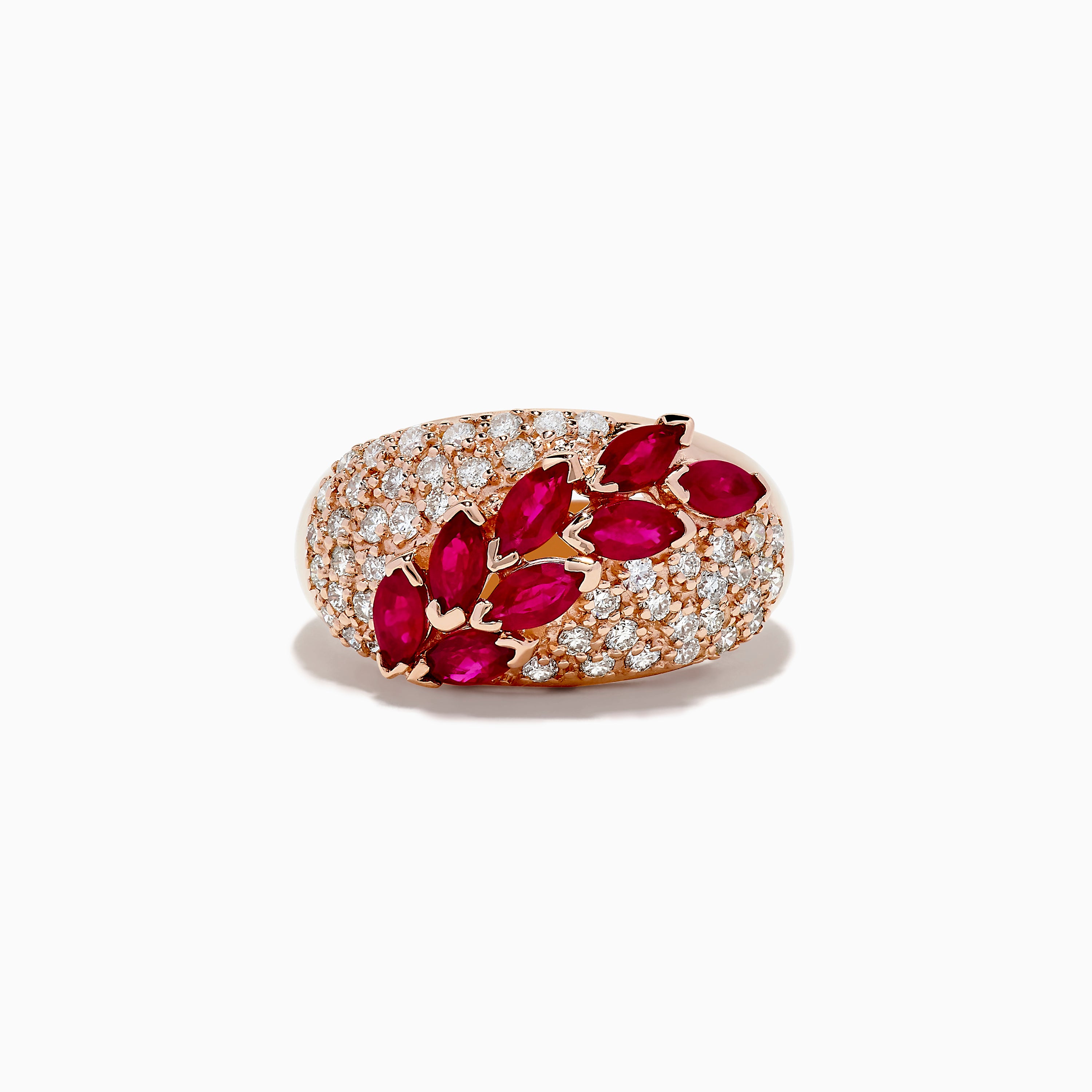 Effy 14K Rose Gold Ruby and Diamond Ring