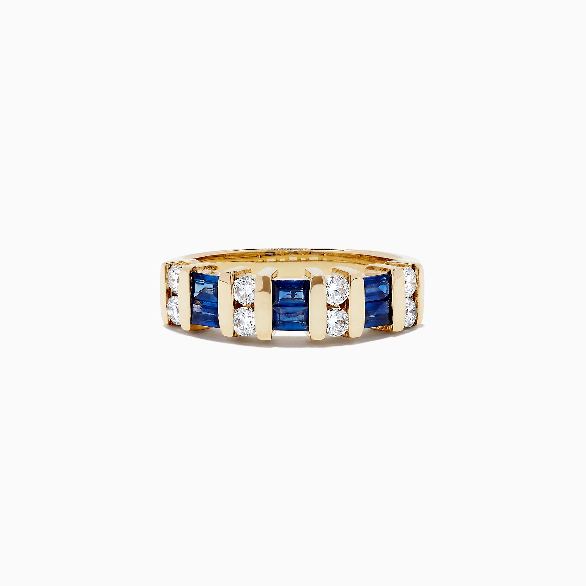 Effy Royale Bleu 14K Yellow Gold Sapphire and Diamond Ring, 0.96 TCW