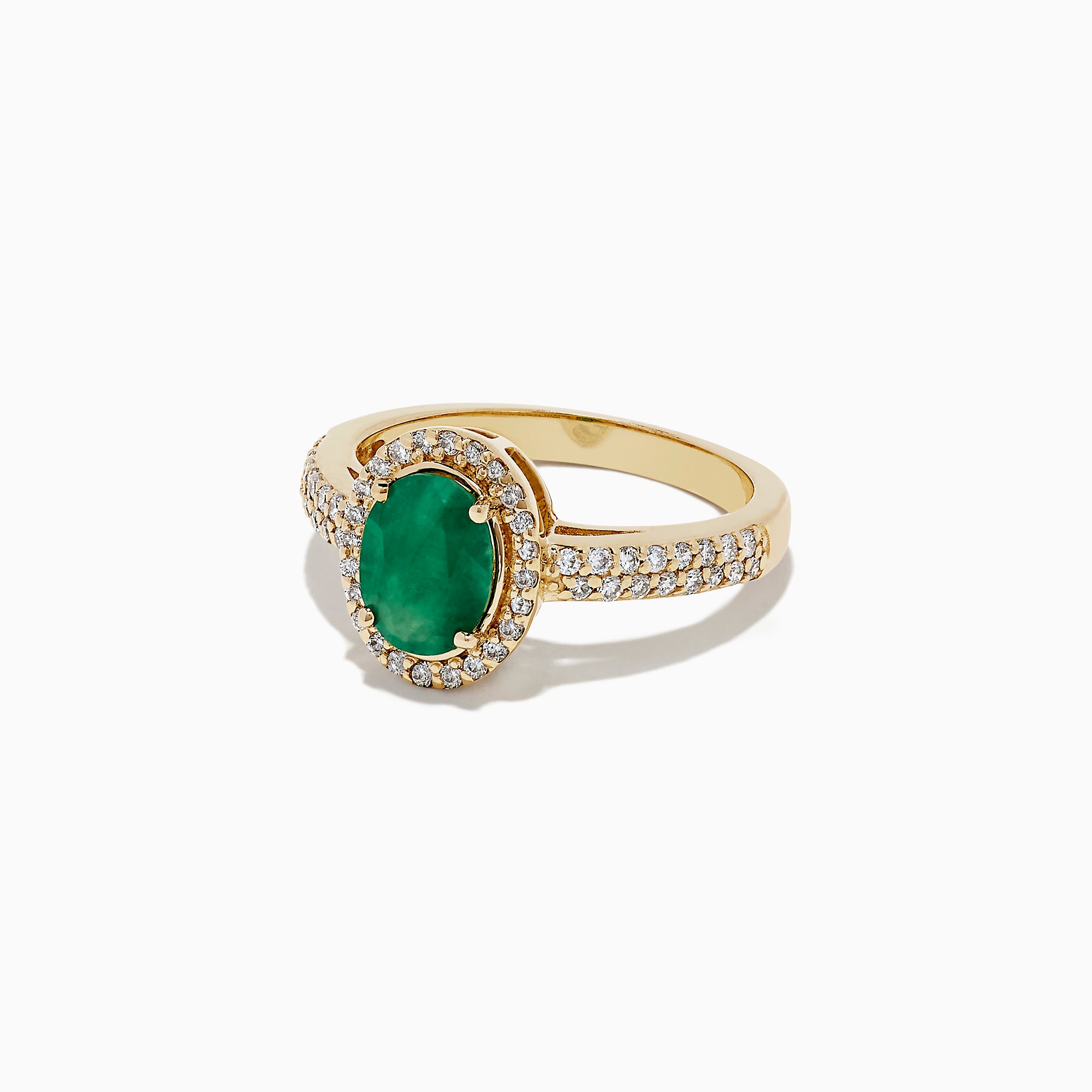Effy Brasiica 14K Yellow Gold Emerald and Diamond Ring, 1.49 TCW