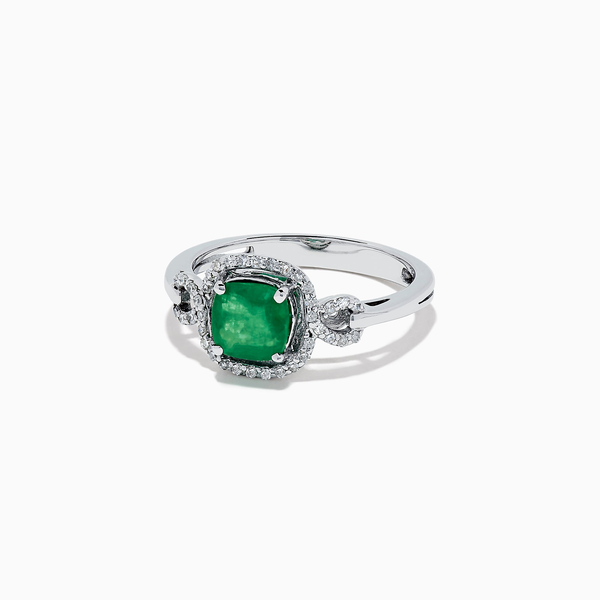 Effy Brasilica 14K White Gold Emerald and Diamond Ring, 0.96 TCW