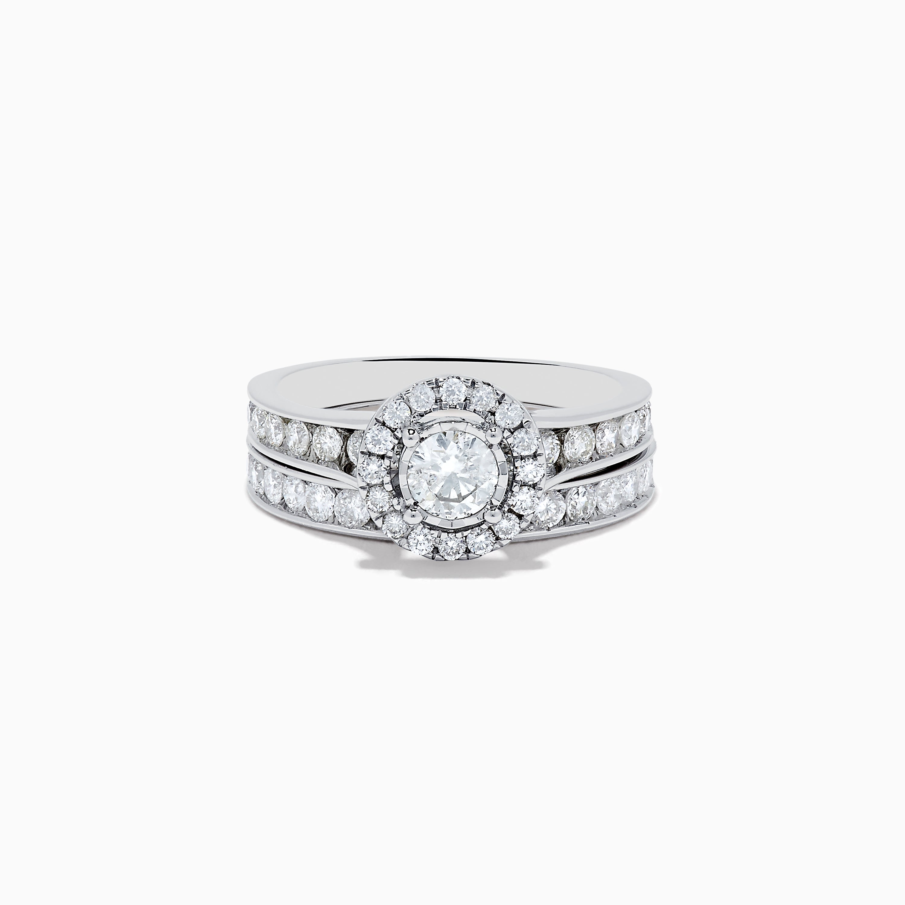 Effy pave classica 14k white gold diamond ring Clearance