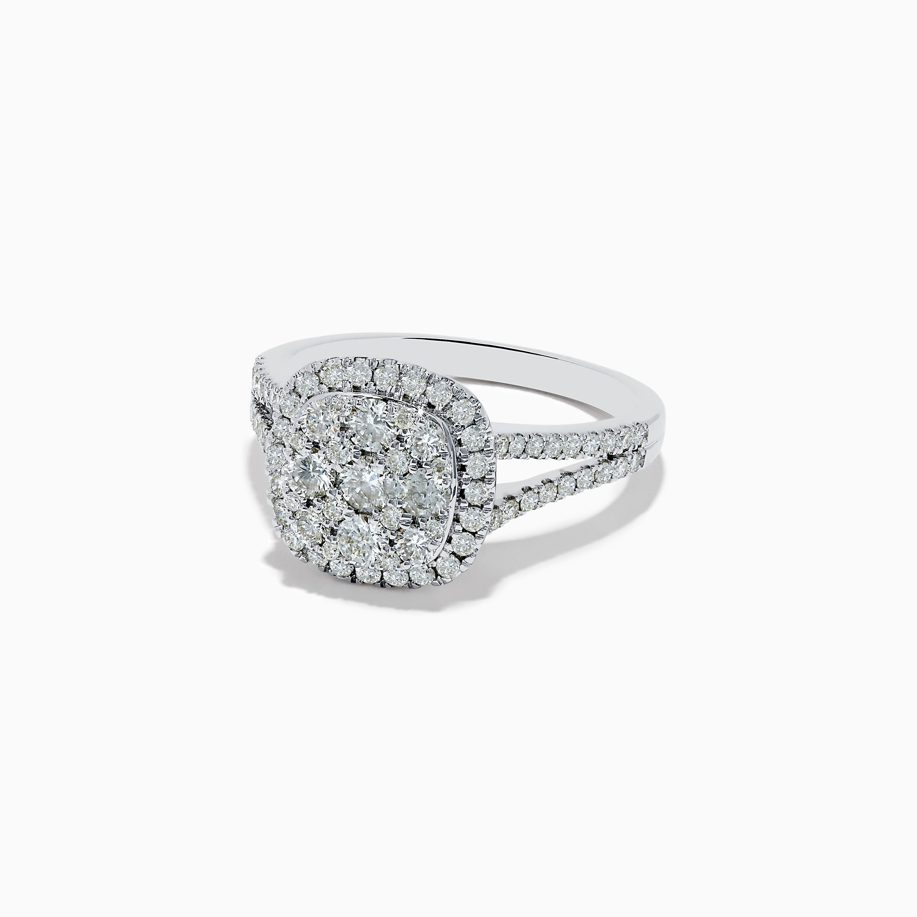 Leo Diamond Engagement Ring Round 0.97 ct F SI2 14k White Gold $8,600 | QD  Jewelry
