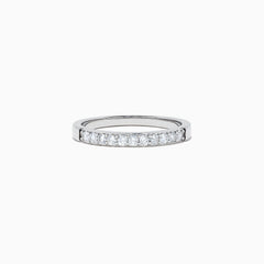 The Bridal 14K White Gold Prong Set Diamond Band, 0.24 TCW, showcases a row of round diamonds in prong settings on gleaming white gold, elegantly presented against a plain white background.