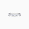 The Pave Classica 14K white gold prong set diamond band features 0.49 TCW of round-cut diamonds along the top half, shown against a plain white background.