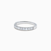 The Pave Classica 14K white gold prong set diamond band features 0.49 TCW of round-cut diamonds along the top half, shown against a plain white background.