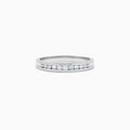 The Bridal 14K White Gold Channel Set Diamond Band, 0.24 TCW, features a row of round diamonds set along the top and is shown against a plain white background.