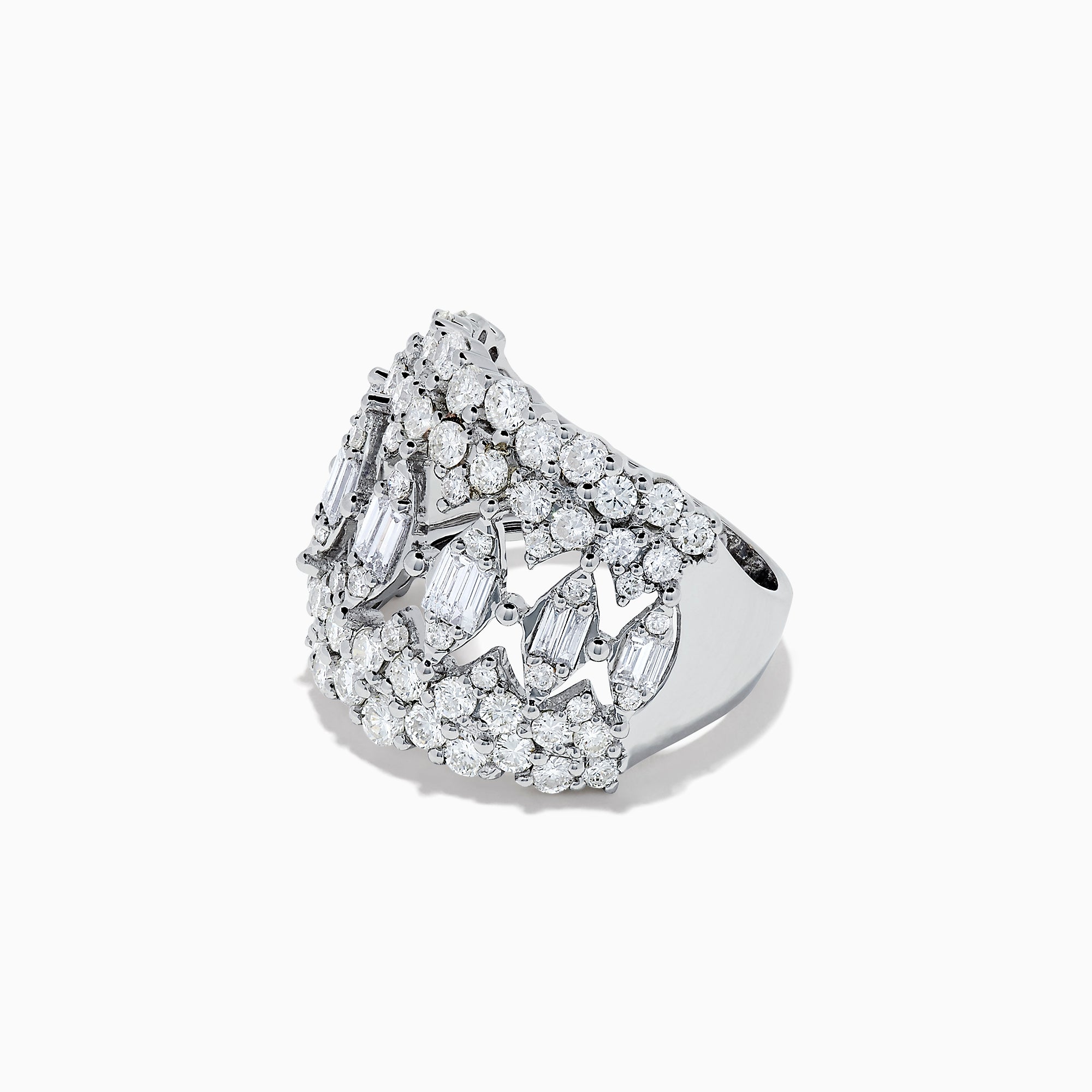 Effy Classique 14K White Gold Diamond Wide Band Ring, 2.59 TCW