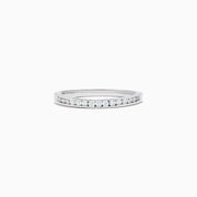 A beautiful Bridal 14K White Gold Diamond Cluster Ring and Band Set, 0.72 TCW, featuring a round central diamond, surrounded by smaller diamonds on a split shank for extra sparkle.