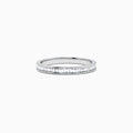 The Classique 14K White Gold Channel Set Diamond Stacking Band, 0.44 TCW, features a slim band with a row of channel-set baguette diamonds, shown on a white background.