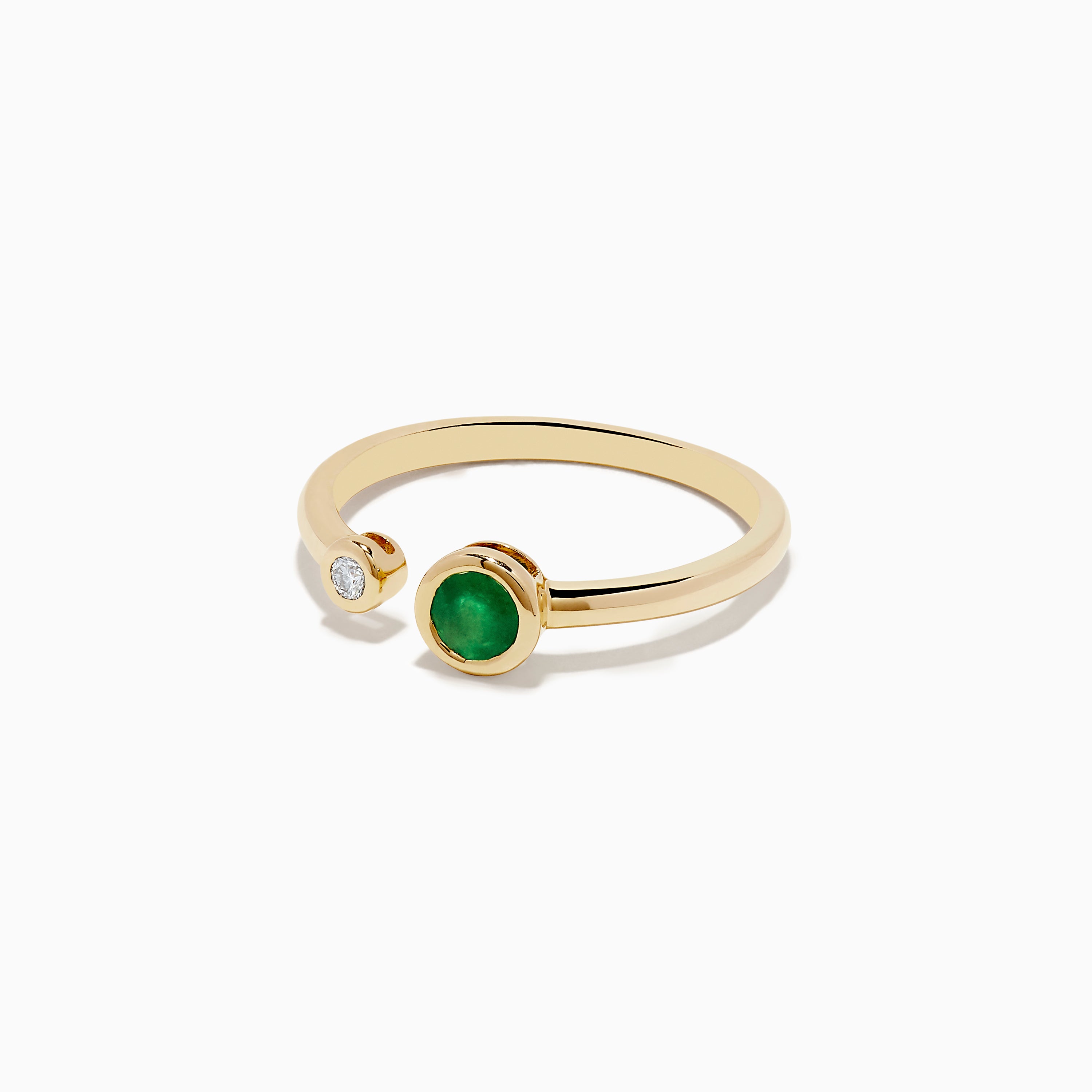 Effy Brasillica 14K Yellow Gold Emerald and Diamond Ring