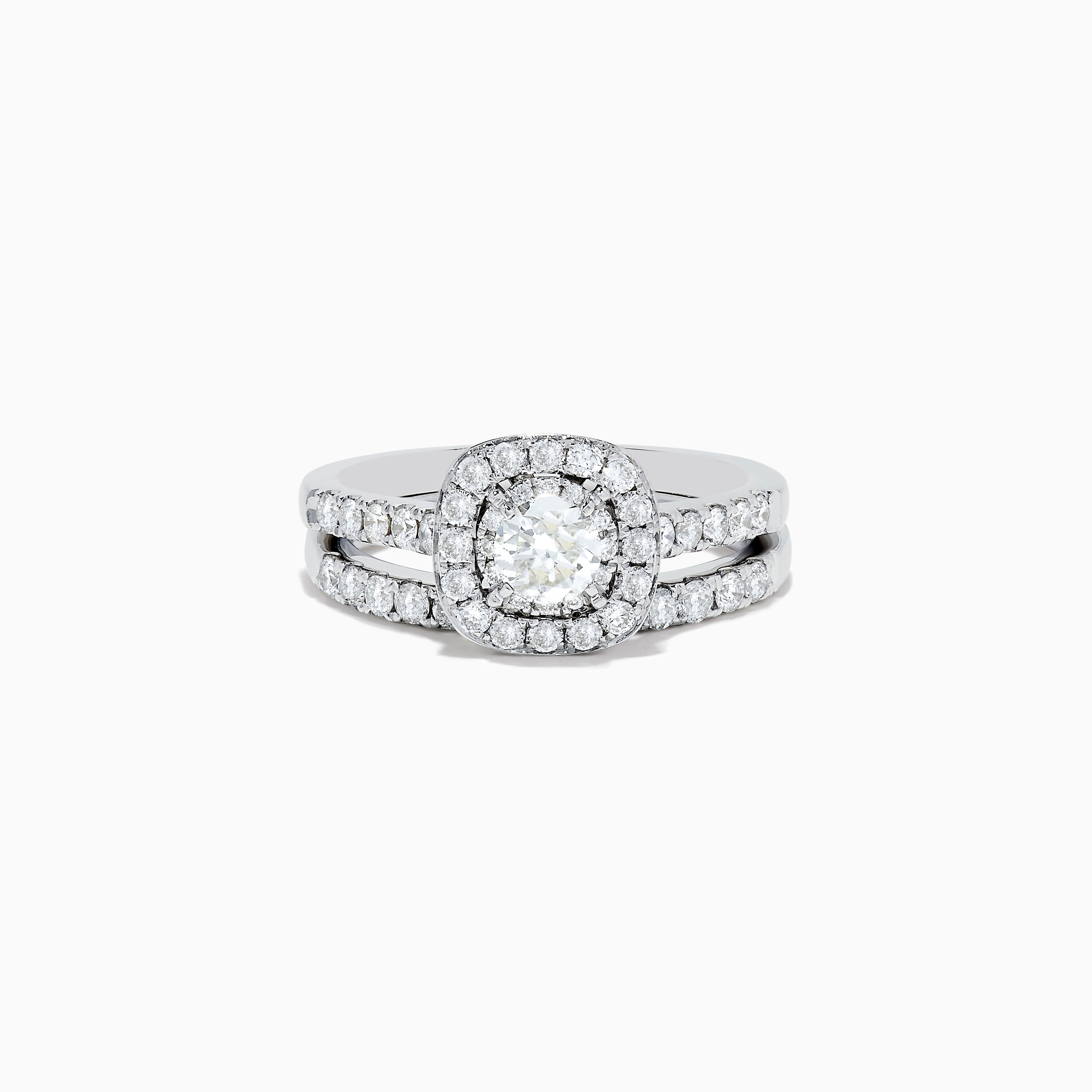 Effy pave classica 14k white gold diamond ring Clearance