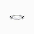 The Pave Classica 14K White Gold Diamond Band, 0.59 TCW, features alternating round and marquise-shaped diamonds elegantly set along the band, displayed on a plain white background.