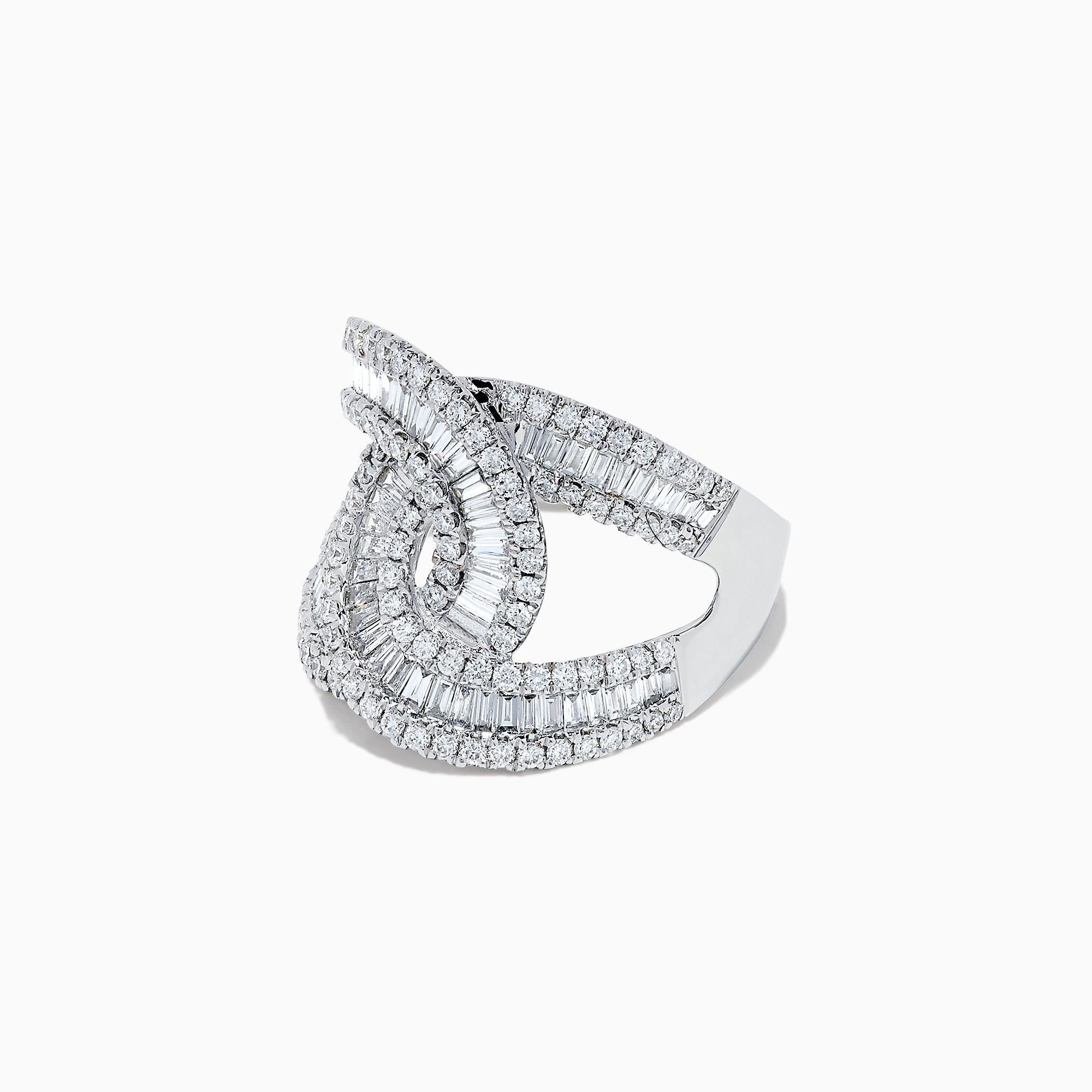 Effy Classique 14 Karat White Gold Diamond Ring, 1.42 TCW