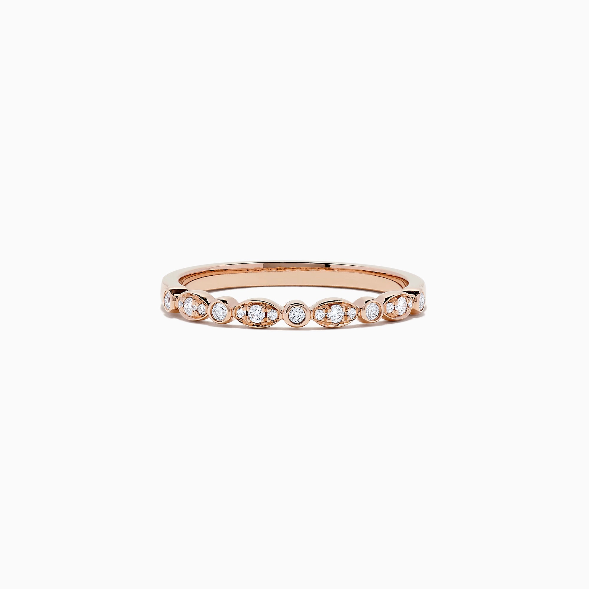 Effy Ruby Royale 14K Rose Gold Ruby and Diamond Stacking Ring Set, 1.19 TCW