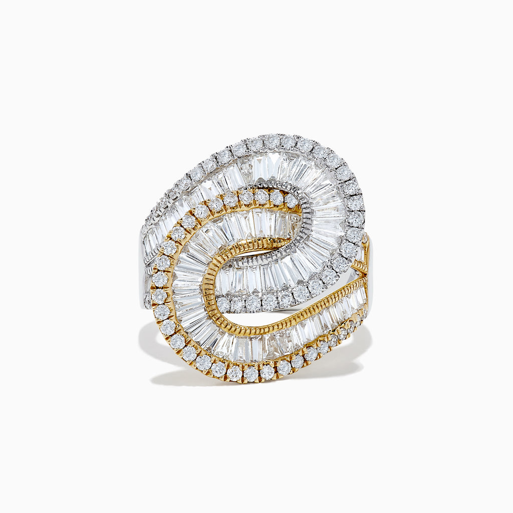 Effy Limited Edition 14K 2-Tone Gold Diamond Swirl Ring, 1.91 TCW