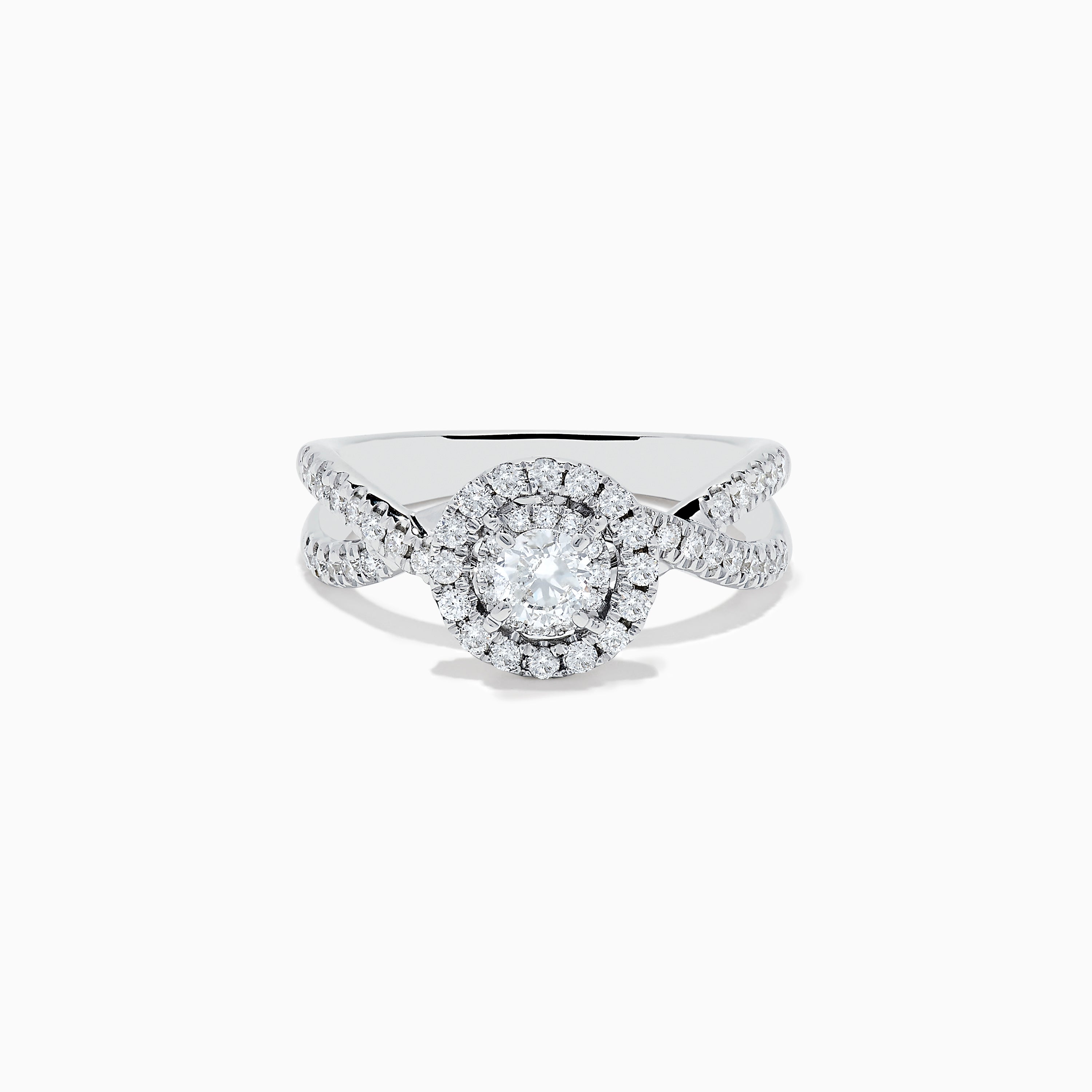 Effy pave classica 14k white gold diamond ring Clearance