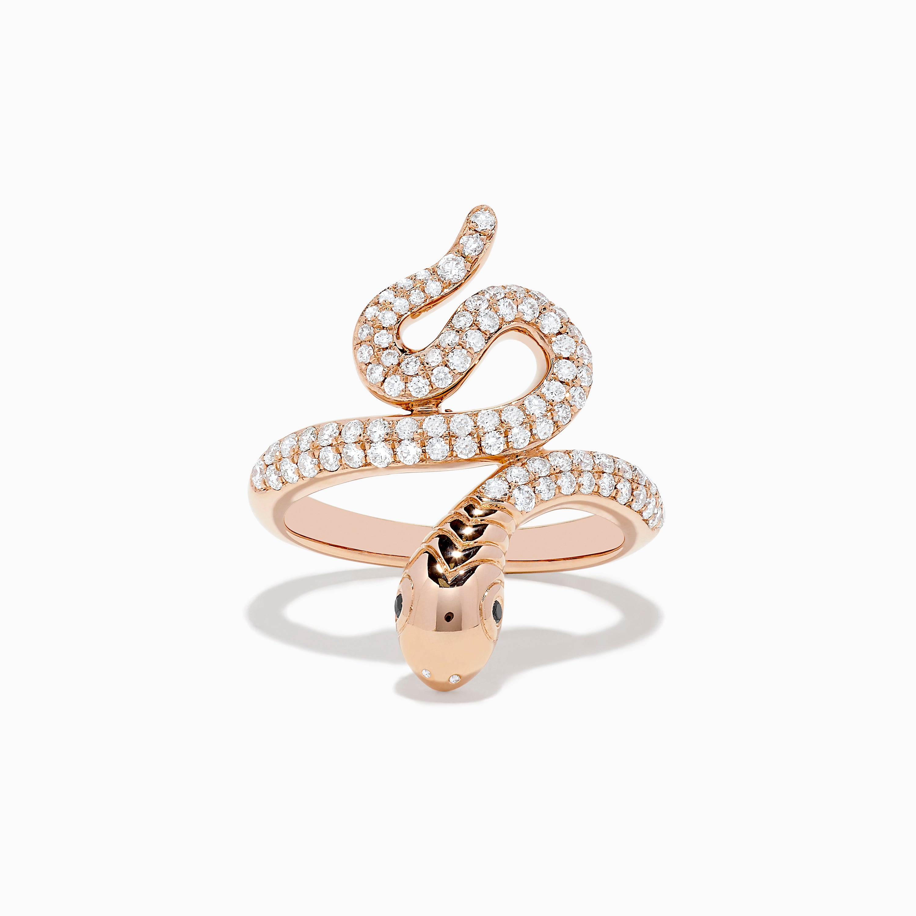 Effy 14K Rose Gold Diamond Snake Ring