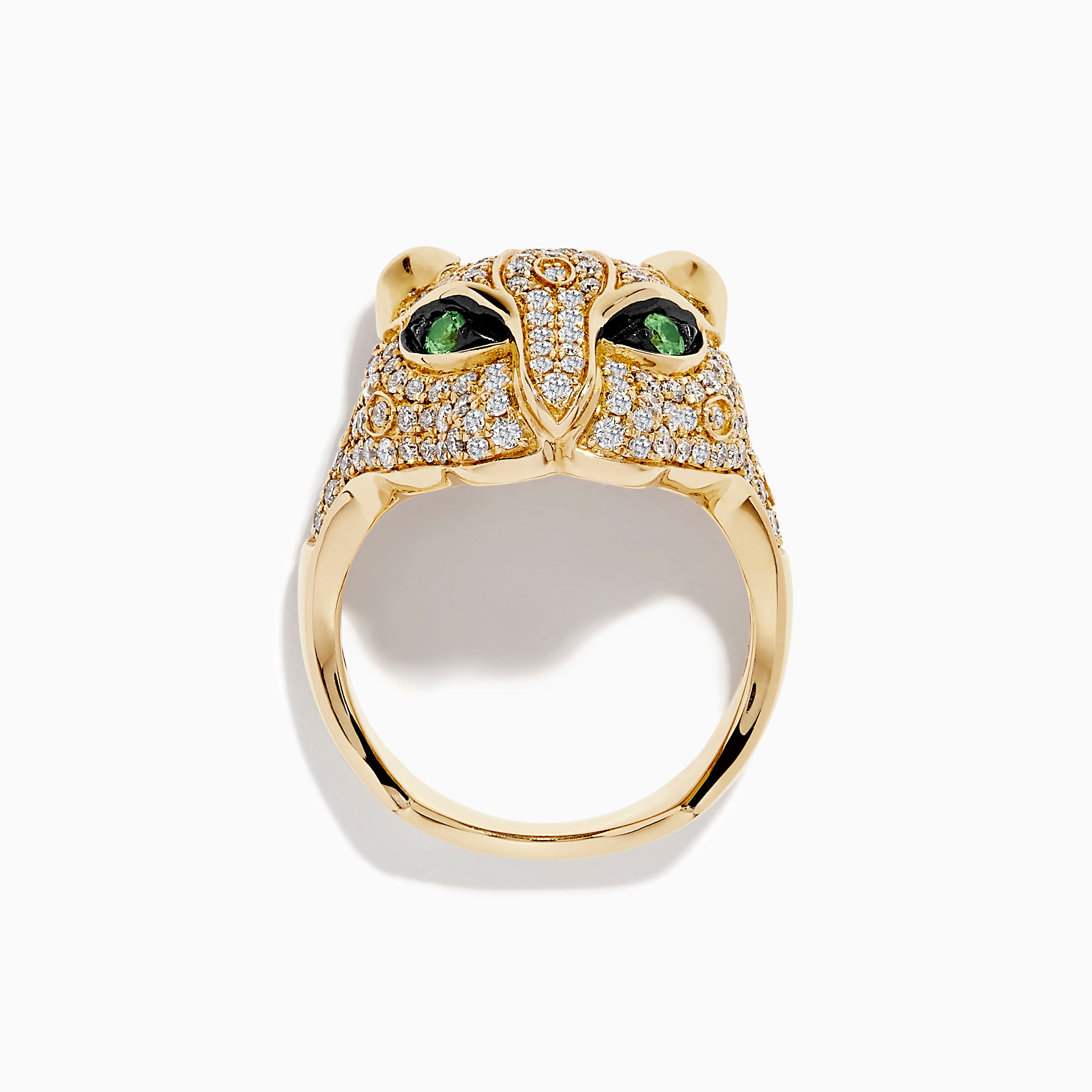 Effy Signature 14K Yellow Gold Diamond and Tsavorite Panther Ring