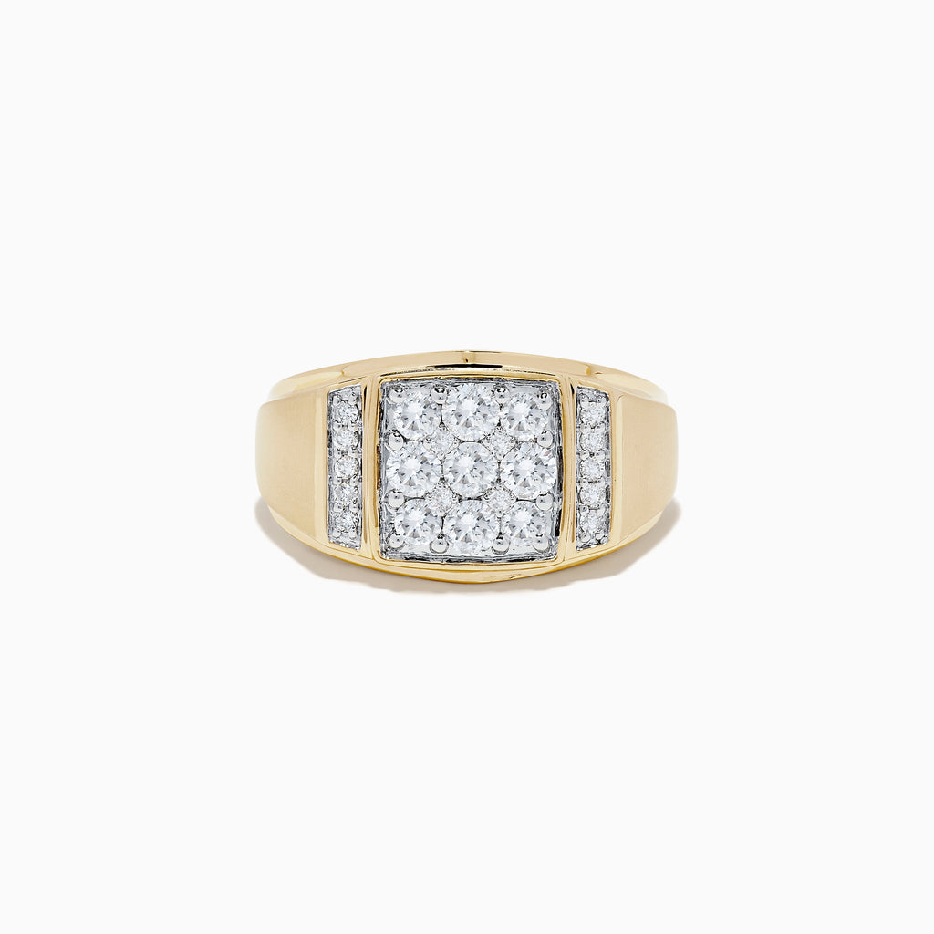 Effy Men's 14K Yellow Gold Diamond Ring