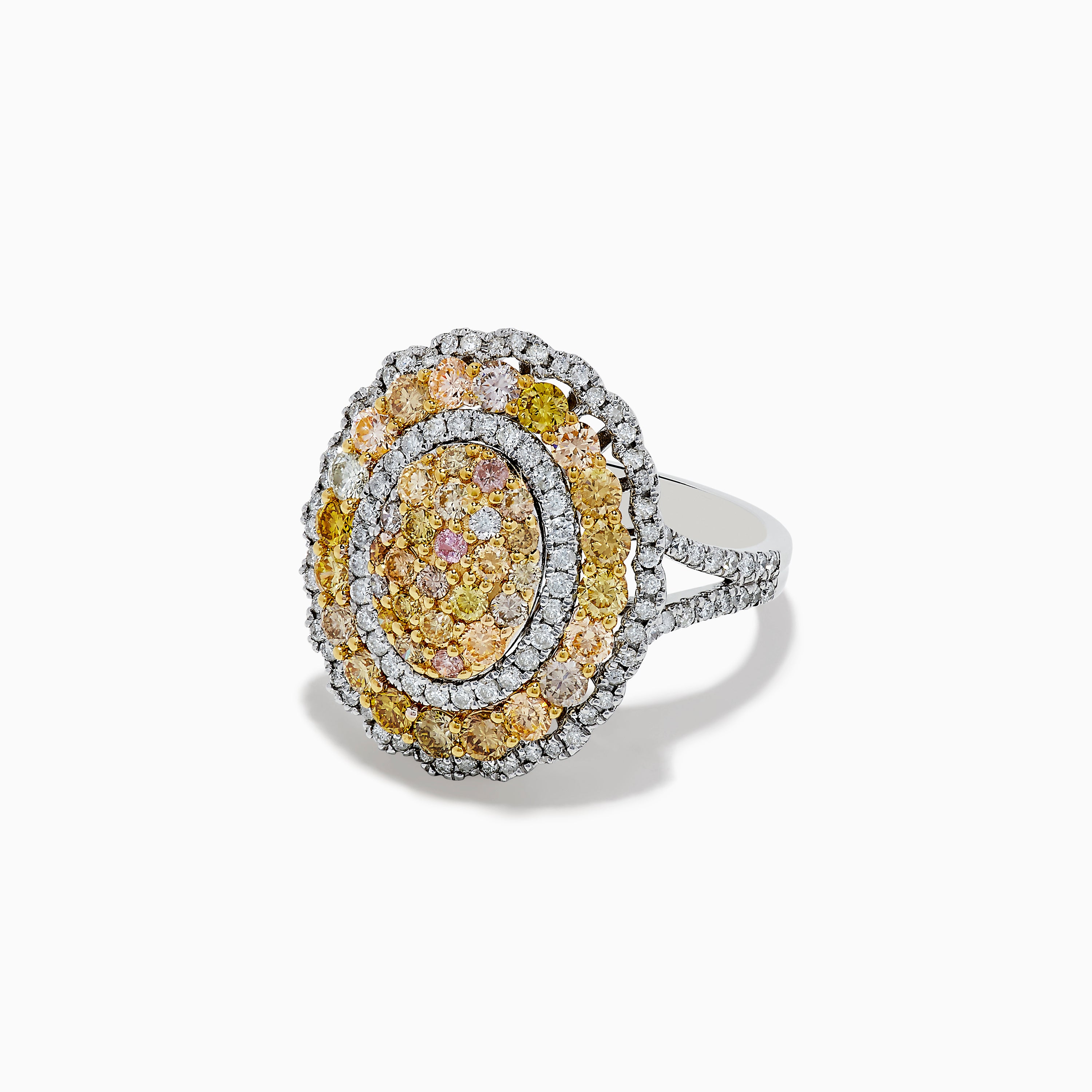 Effy Canare 14K Two Tone Gold Yellow and White Diamond Ring