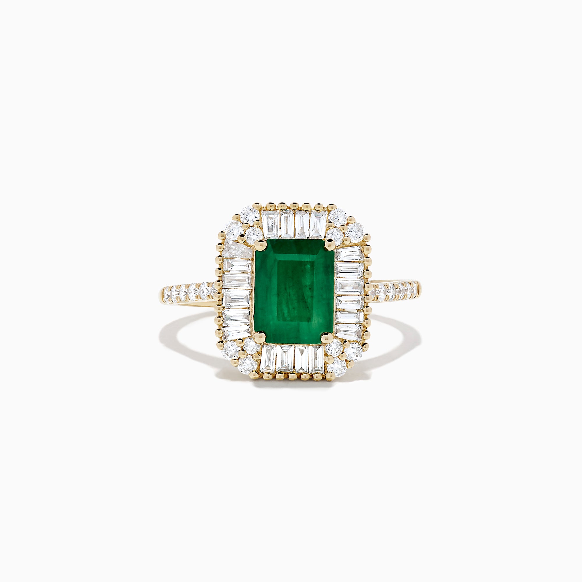 Effy Brasilica 14K Yellow Gold Emerald and Diamond Ring, 2.00 TCW