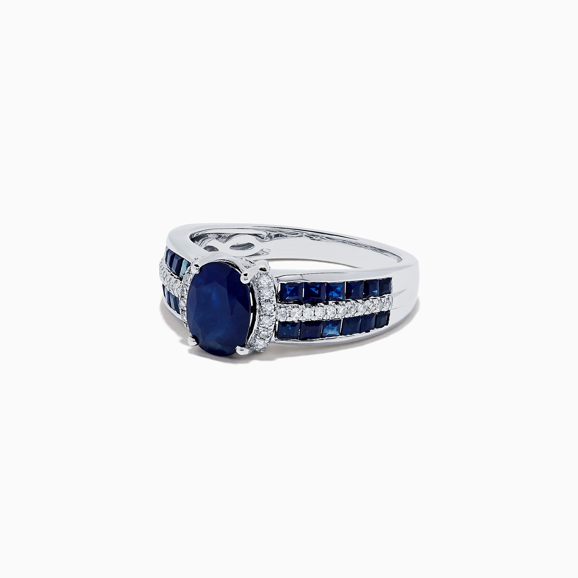 Effy Royale Bleu 14K White Gold Sapphire and Diamond Ring, 2.81 TCW